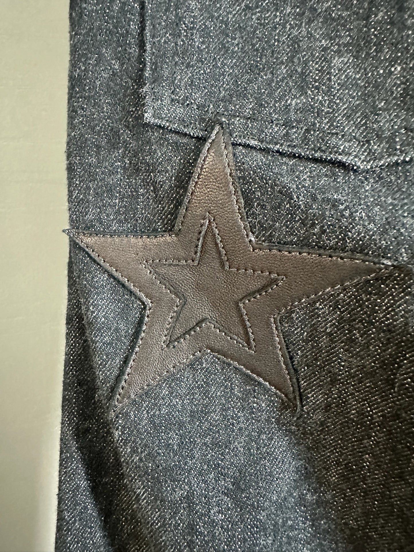 Chrome Hearts Leather Star Patch Jeans