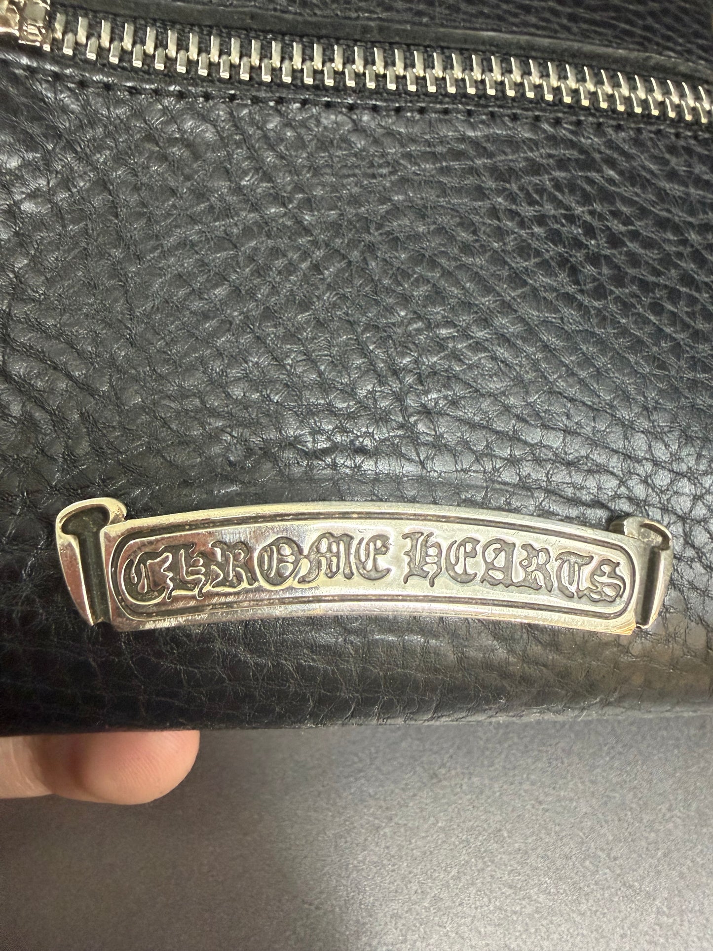Chrome Hearts buckle scroll wallet