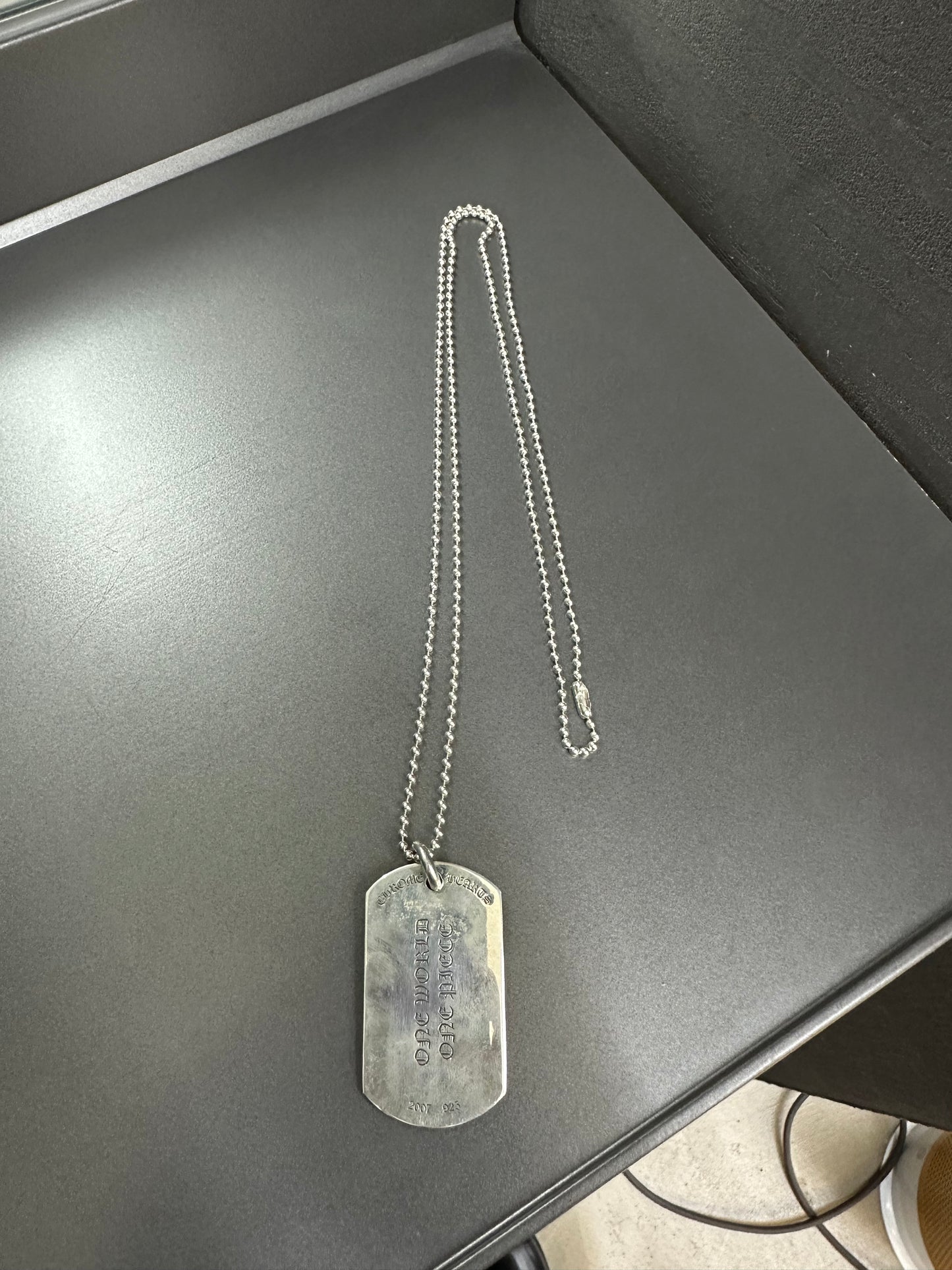Chrome Hearts Flame Dog Tag Necklace