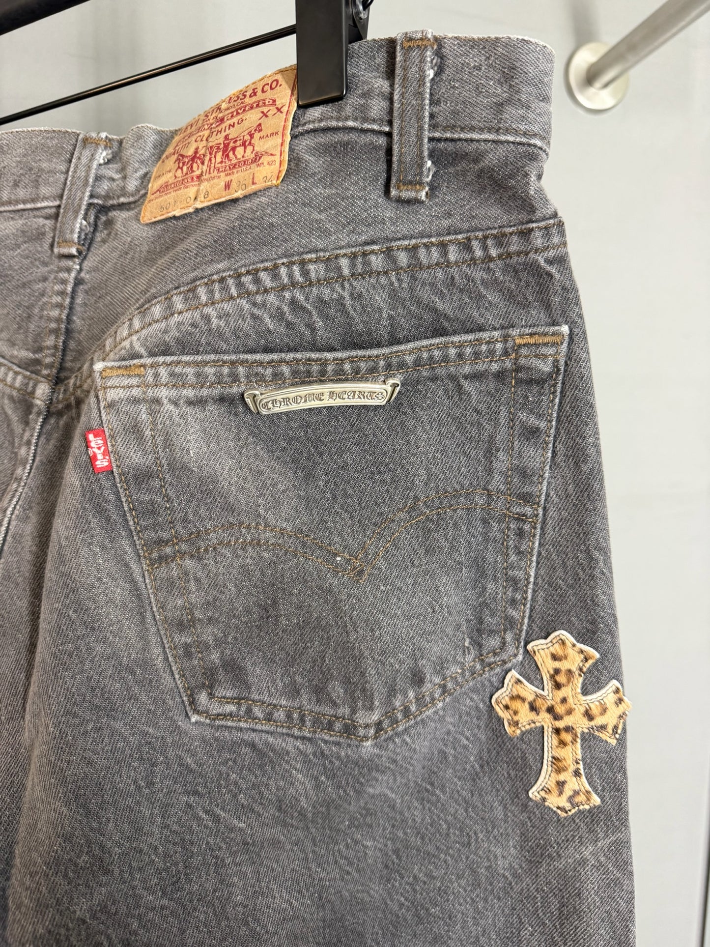 Chrome Hearts Leopard Patch 501 Jeans