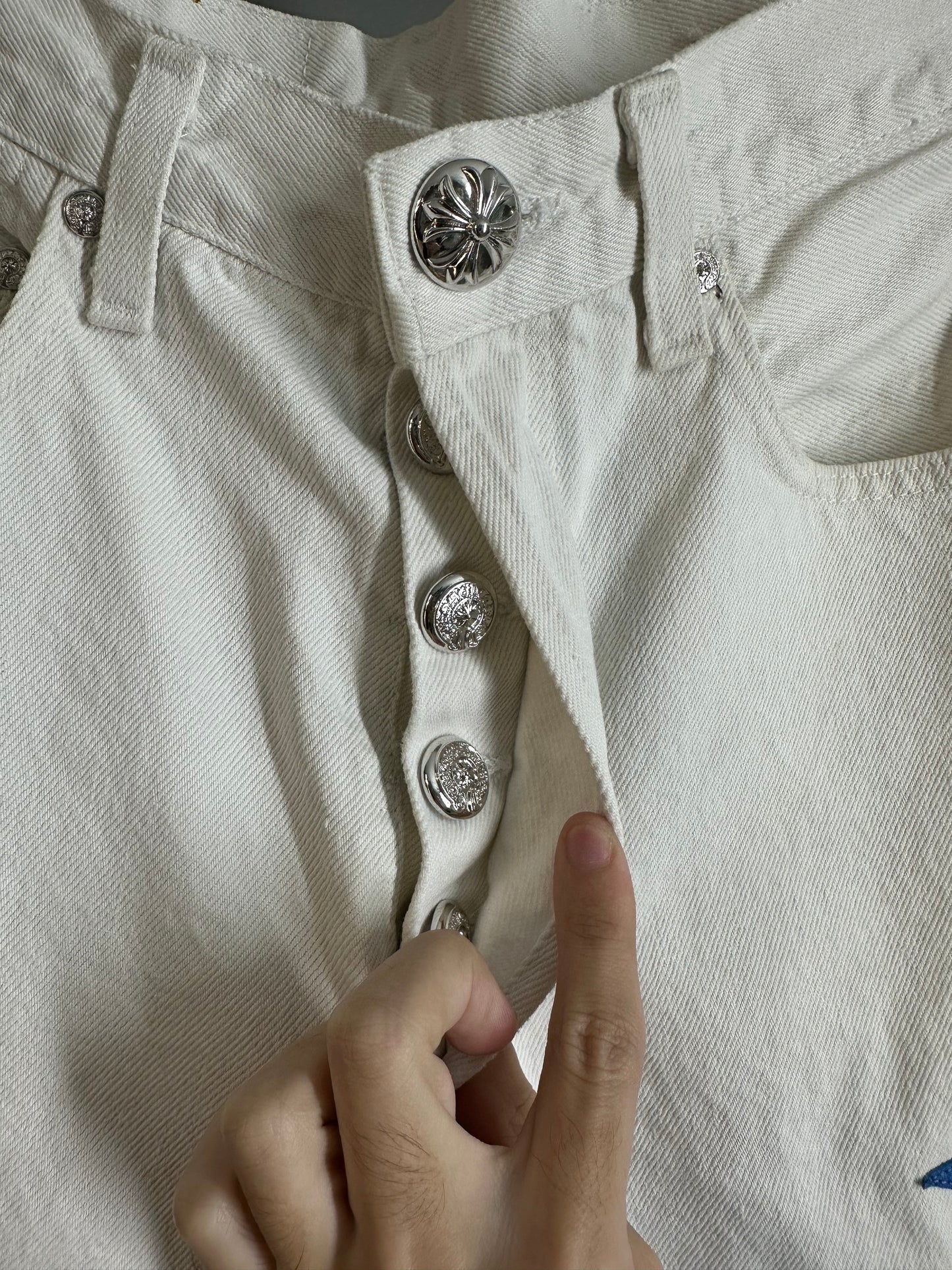 Chrome Hearts Blue Star Patch Levi’s 501 Jeans