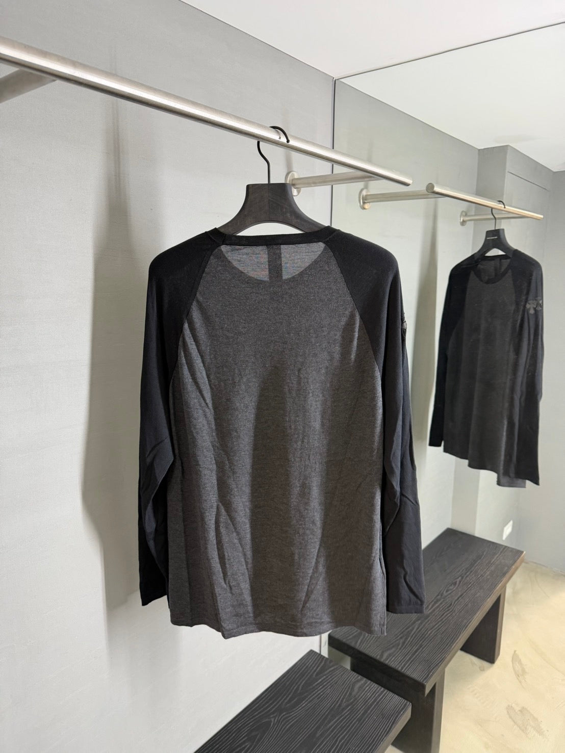 Chrome Hearts Silk Blend Cross Patch Raglan Long Sleeve