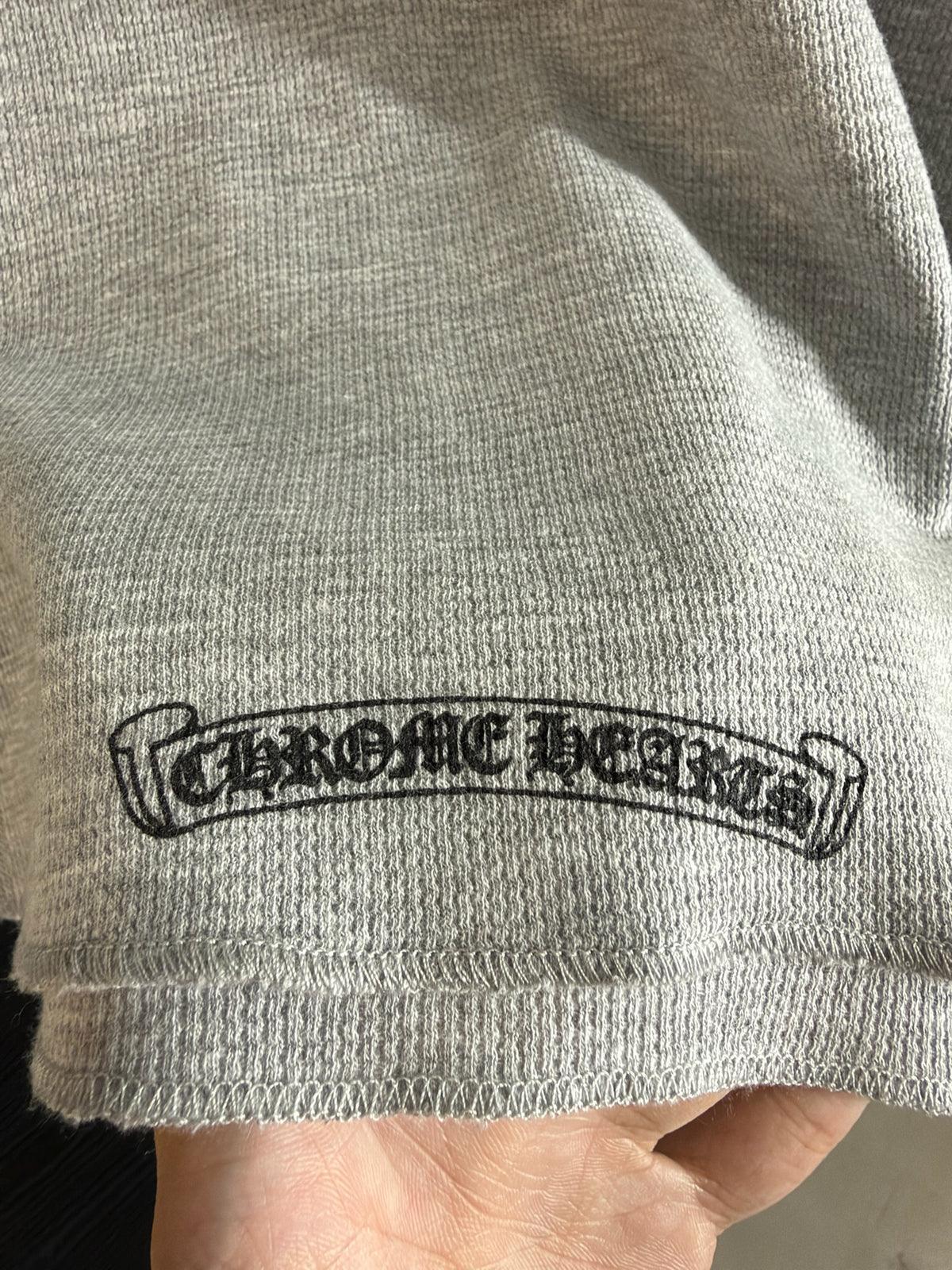 Chrome Hearts Horseshoe Floral Waffle Long Sleeve