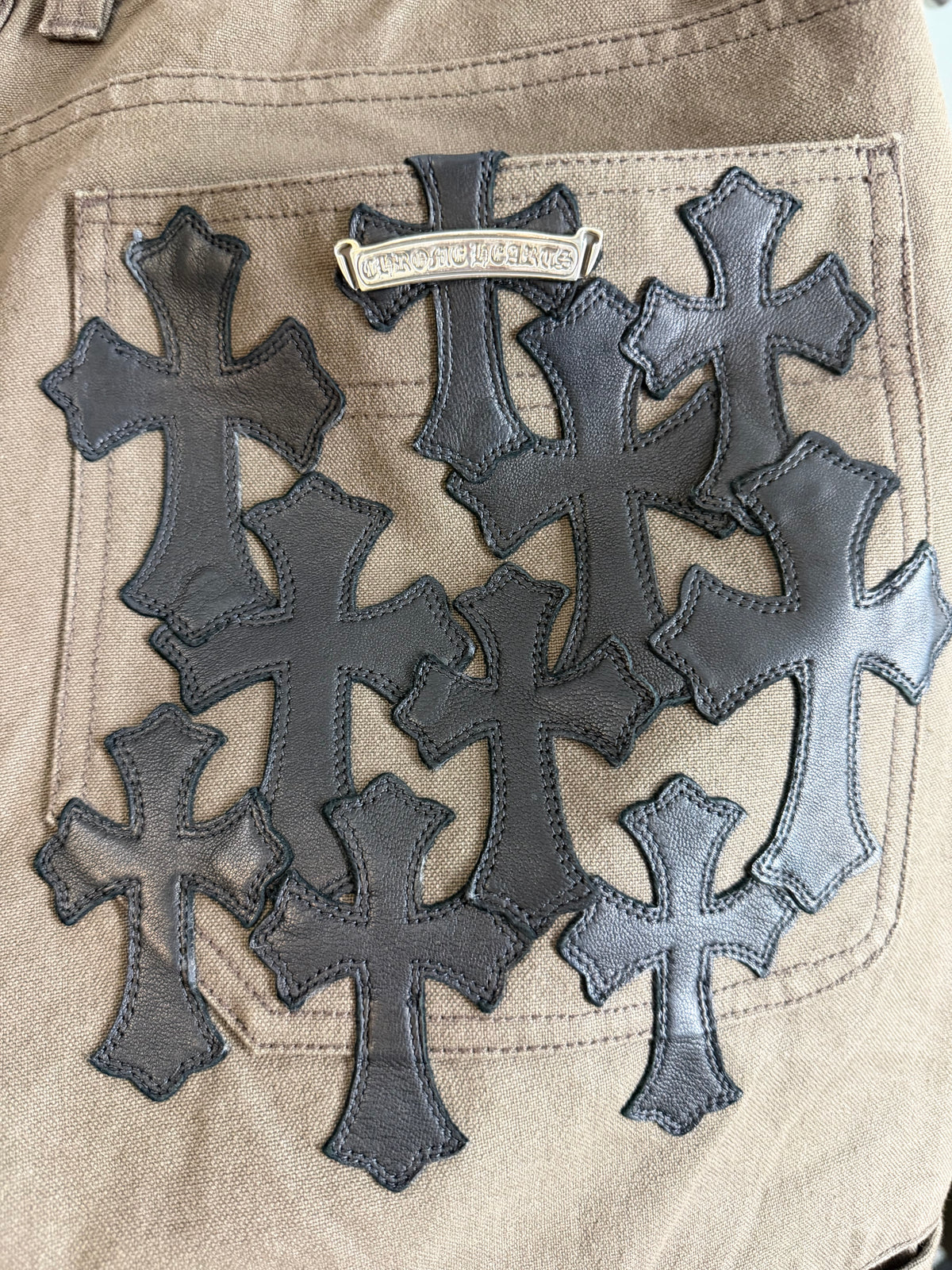 Chrome Hearts Cross Patch Carpenter Pants