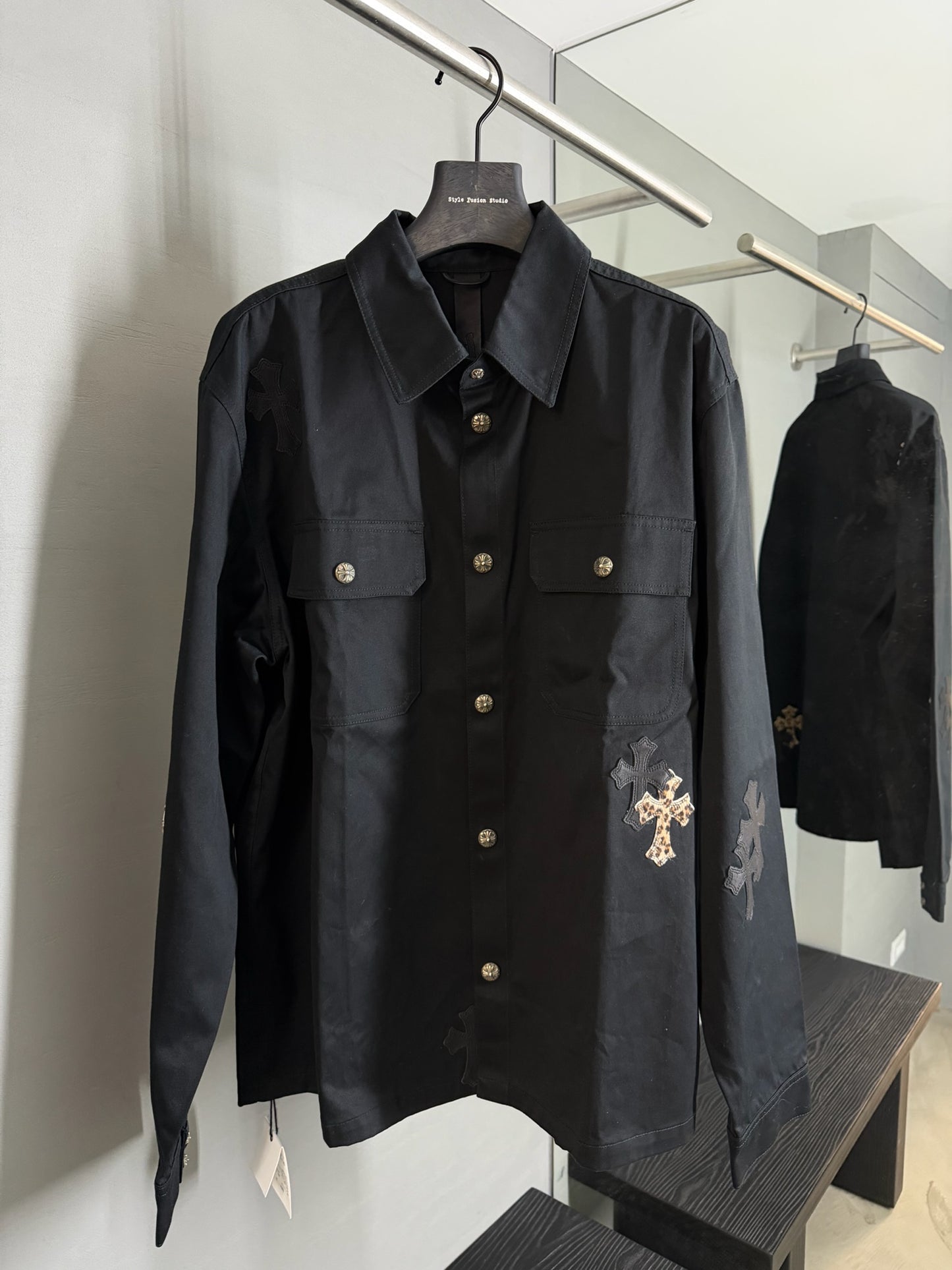 Chrome Hearts Cross Patch Work Dog Jacket