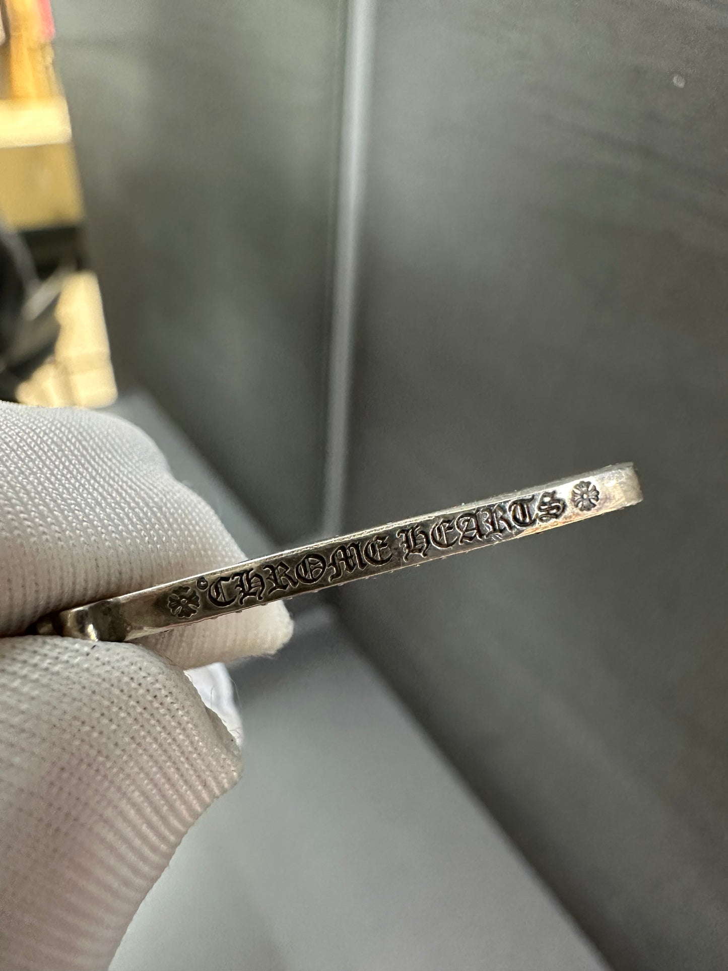 Chrome Hearts Sword Cross Drop Earring with Diamonds