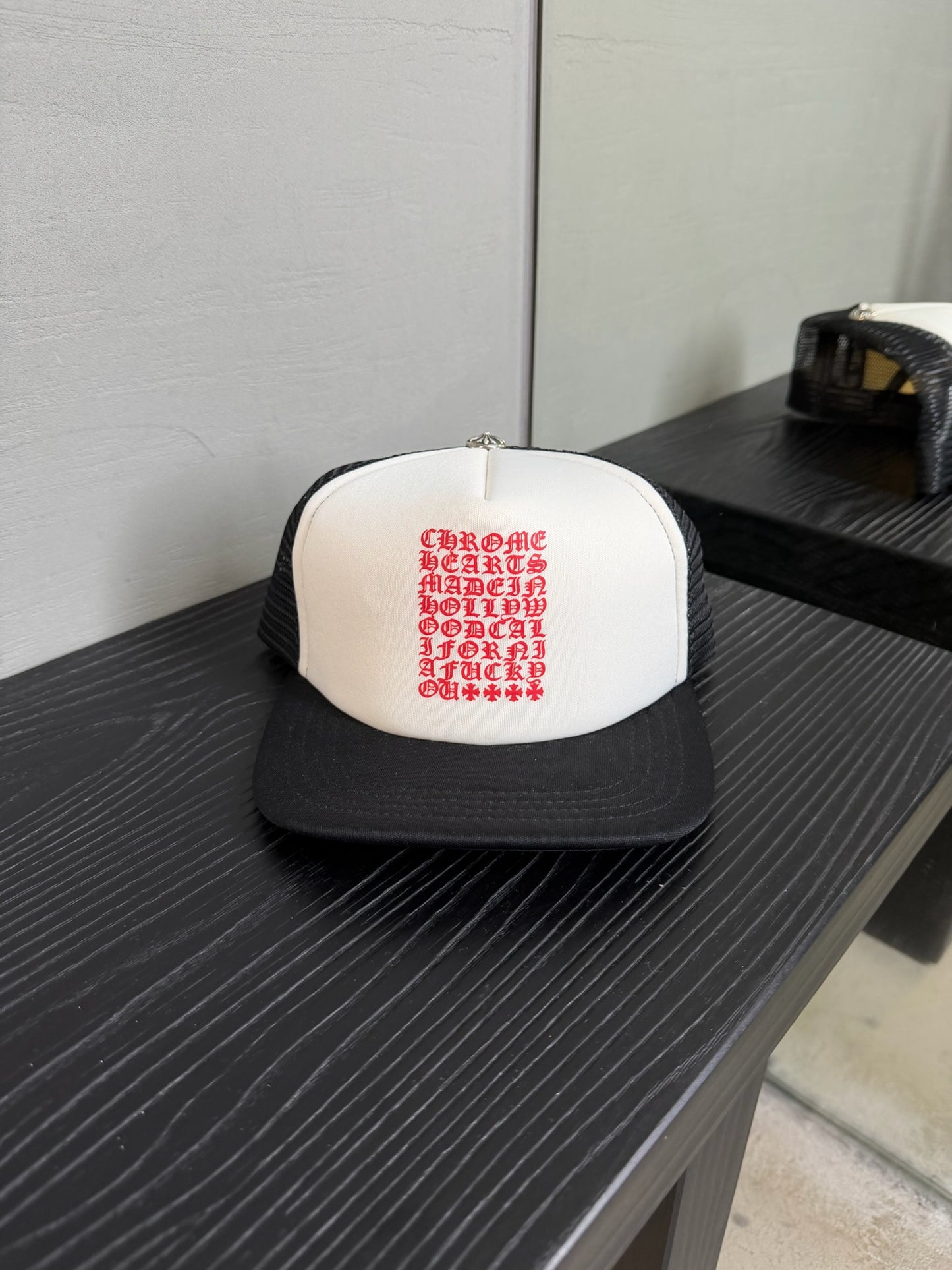 Chrome Hearts Eyechart Trucker Hat