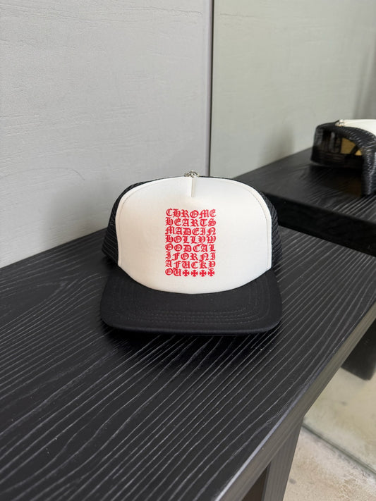 Chrome Hearts Eyechart Trucker Hat