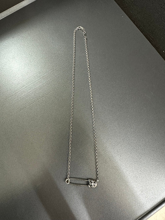 Chrome Hearts Safety Pin Necklace with Diamond