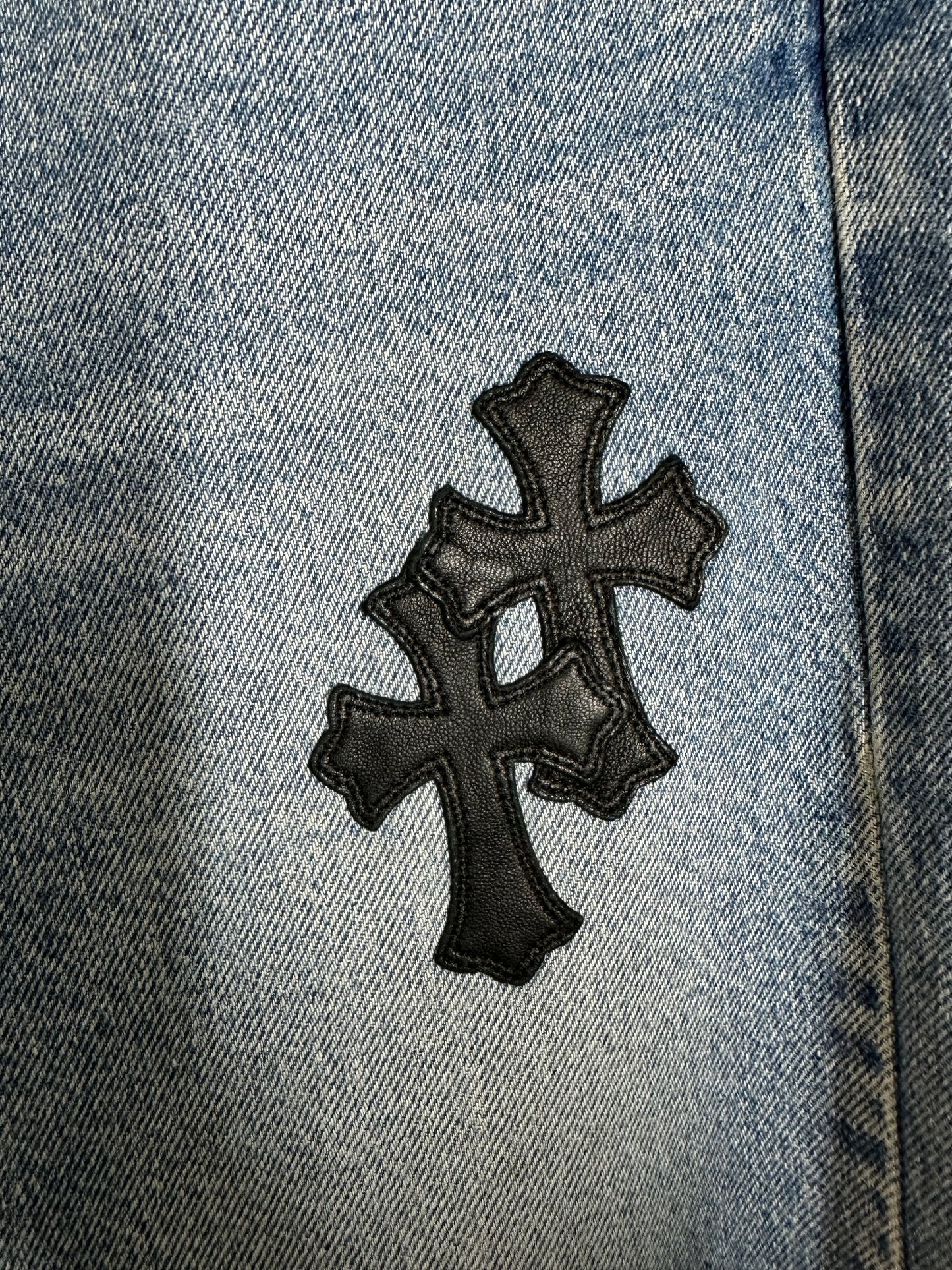 Chrome Hearts Levi’s 505 Cross Patch Jeans