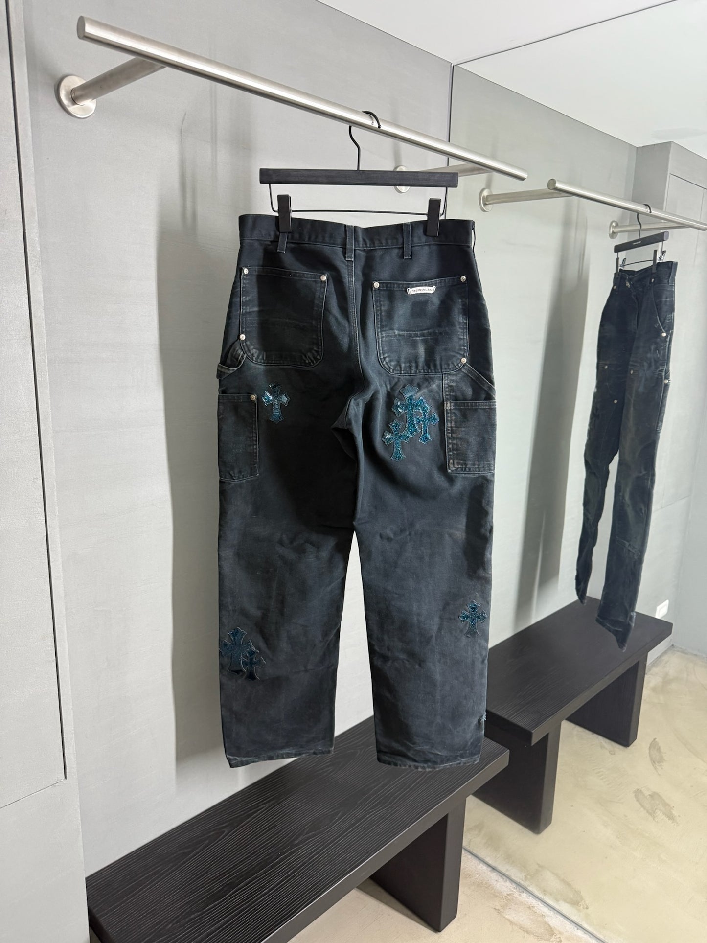 Chrome Hearts St.Barth Cross Patch Double Knee Carharrt Pants