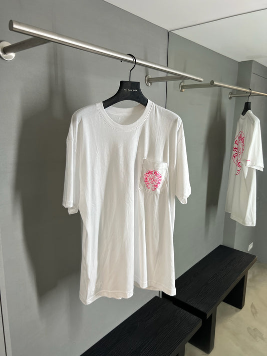 Chrome Hearts Pink Horseshoe Logo T-shirt