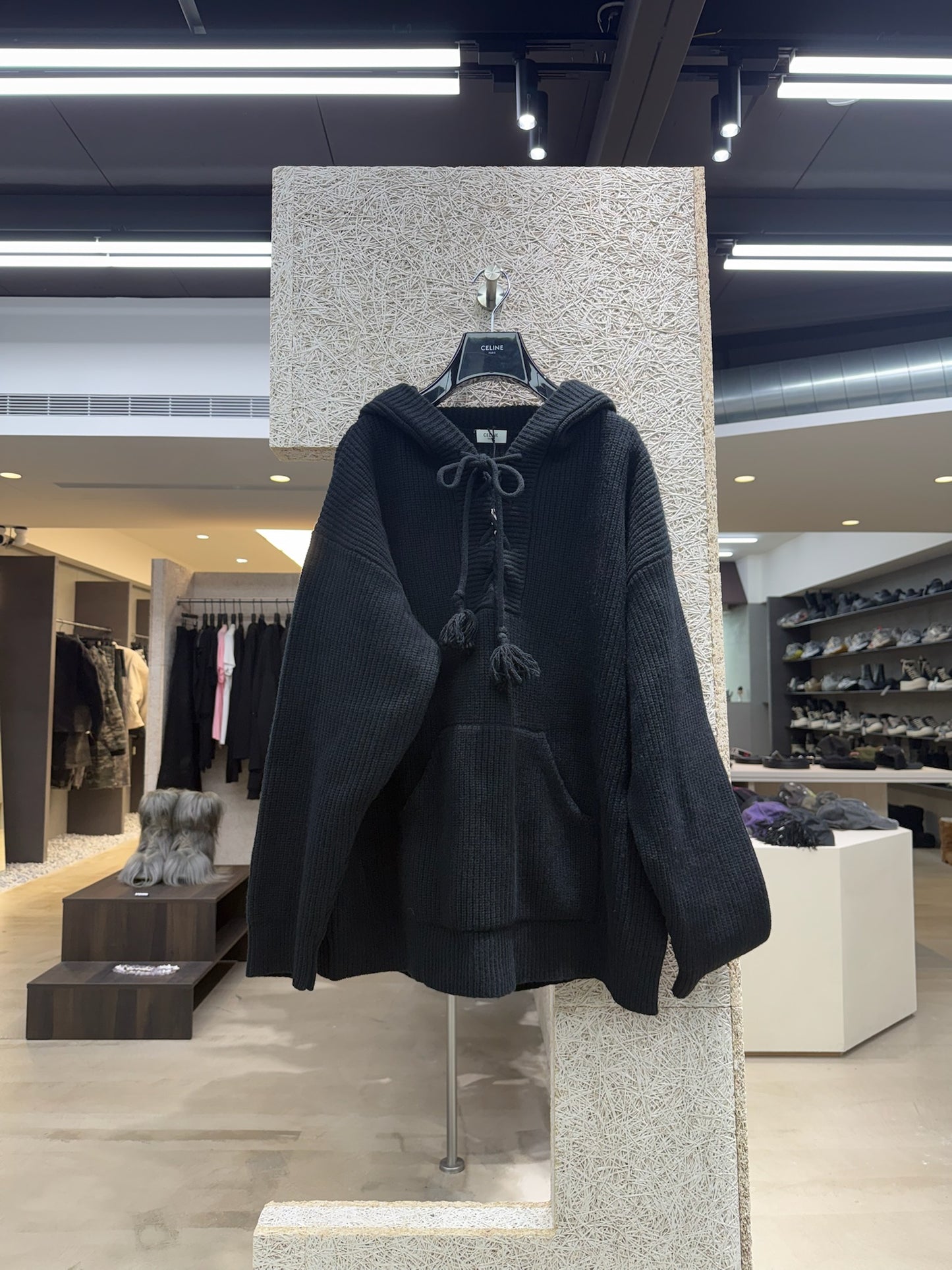 Celine Baja Jacquard Wool Hoodie