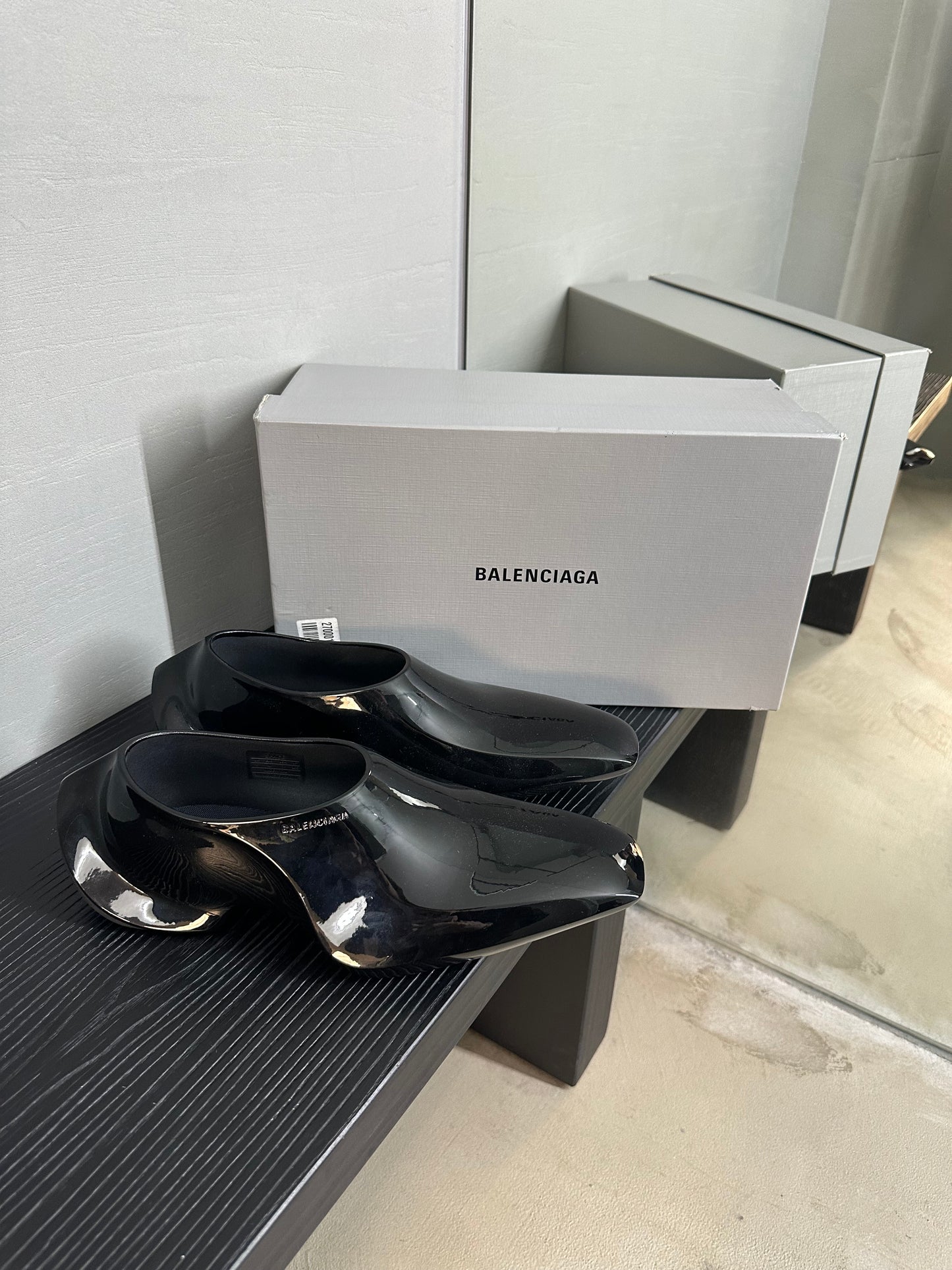 Balenciaga Black Shiny Space Shoes