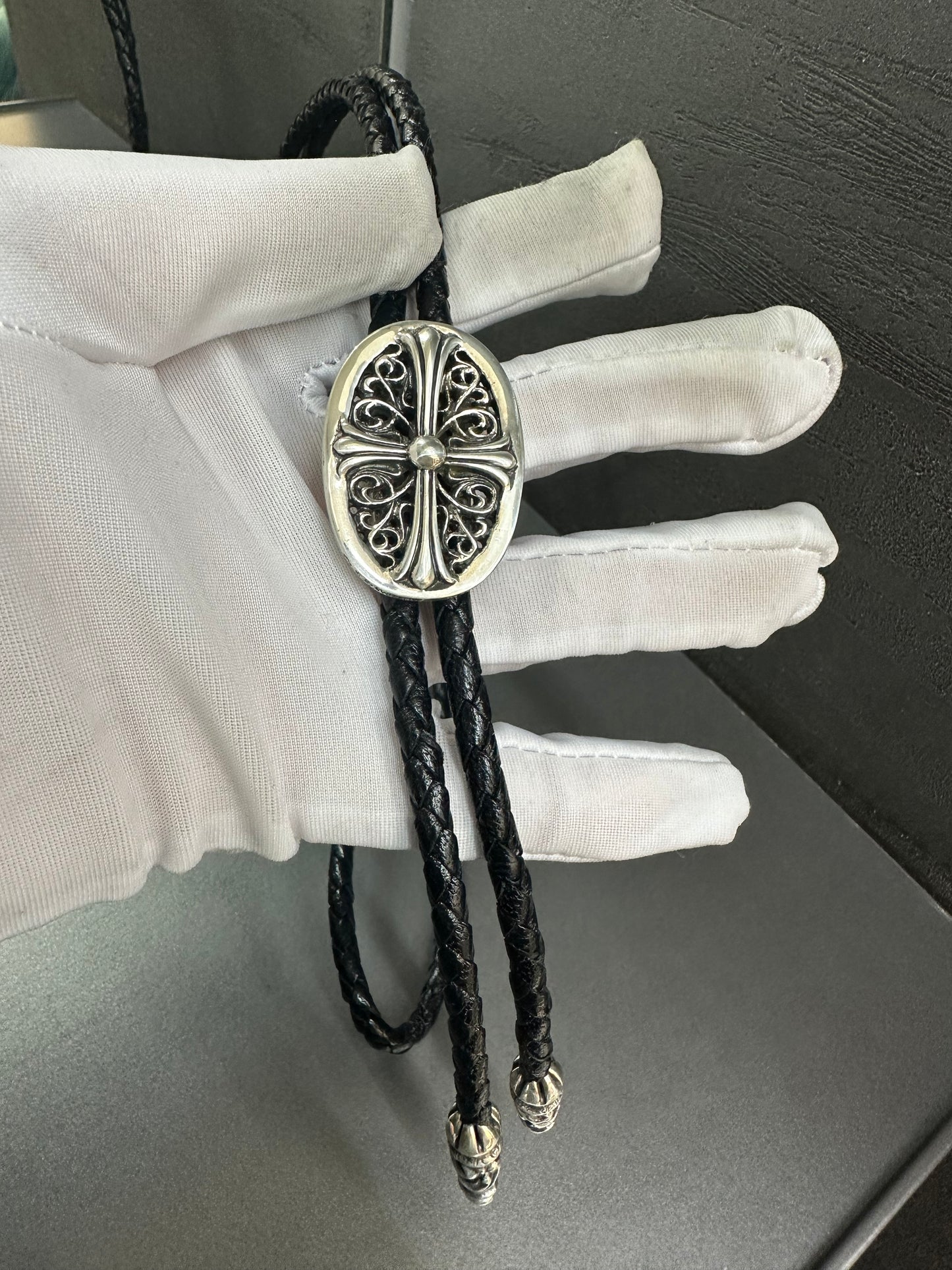 Chrome Hearts Oval Cross Bolo Tie