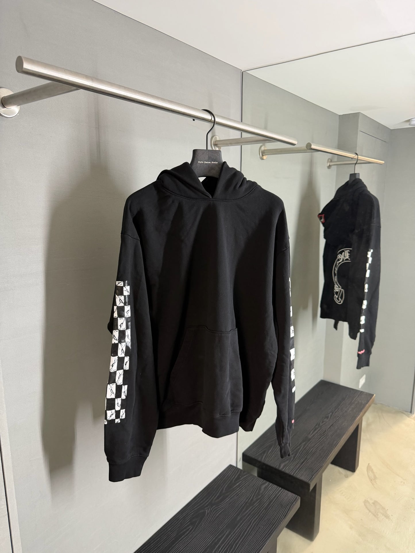 Chrome Hearts Matty Boy Eyes Chomper Horseshoe Double Hood Hoodie