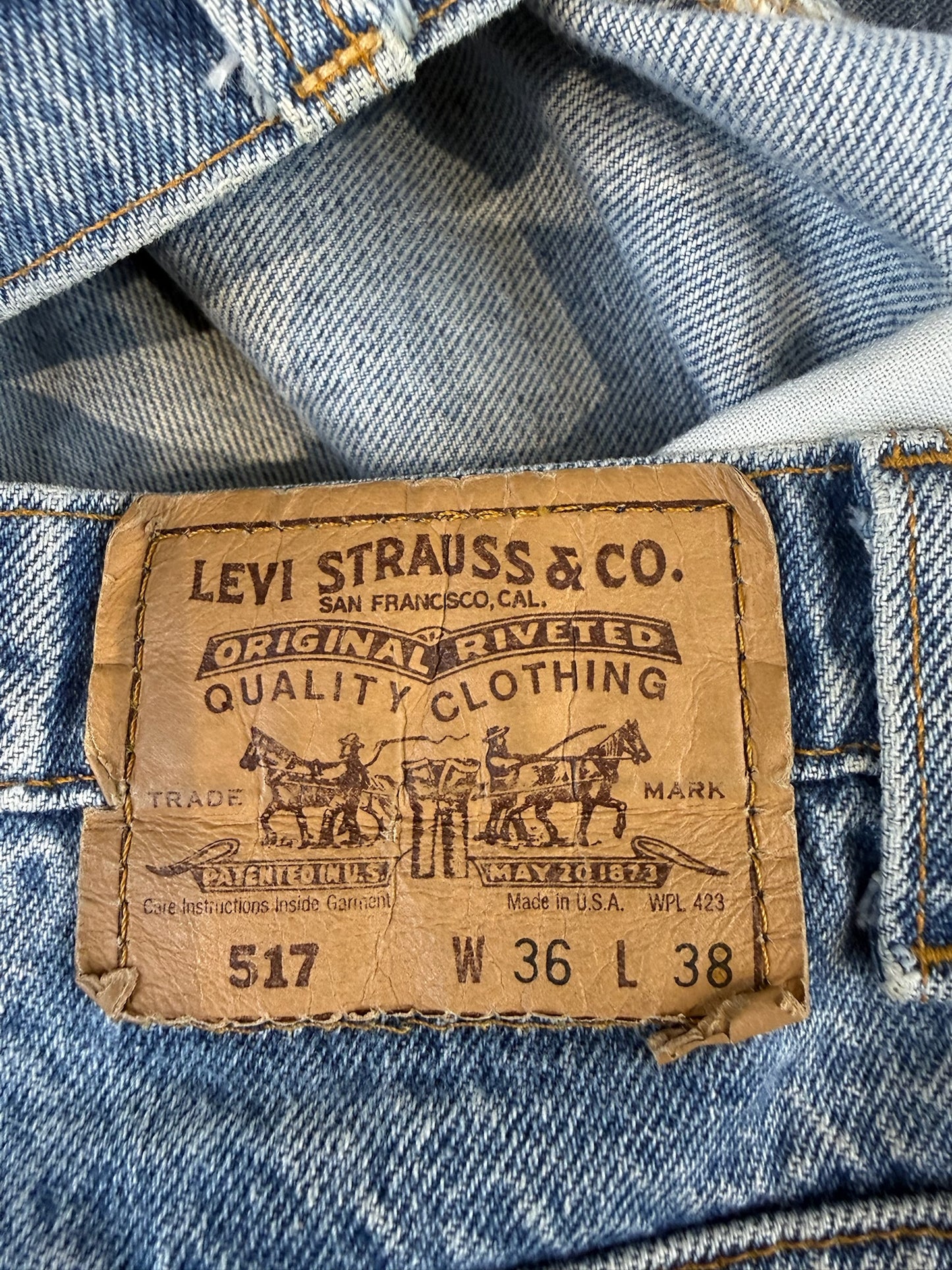 Chrome Hearts Levi’s 517 Cross Patch Jeans