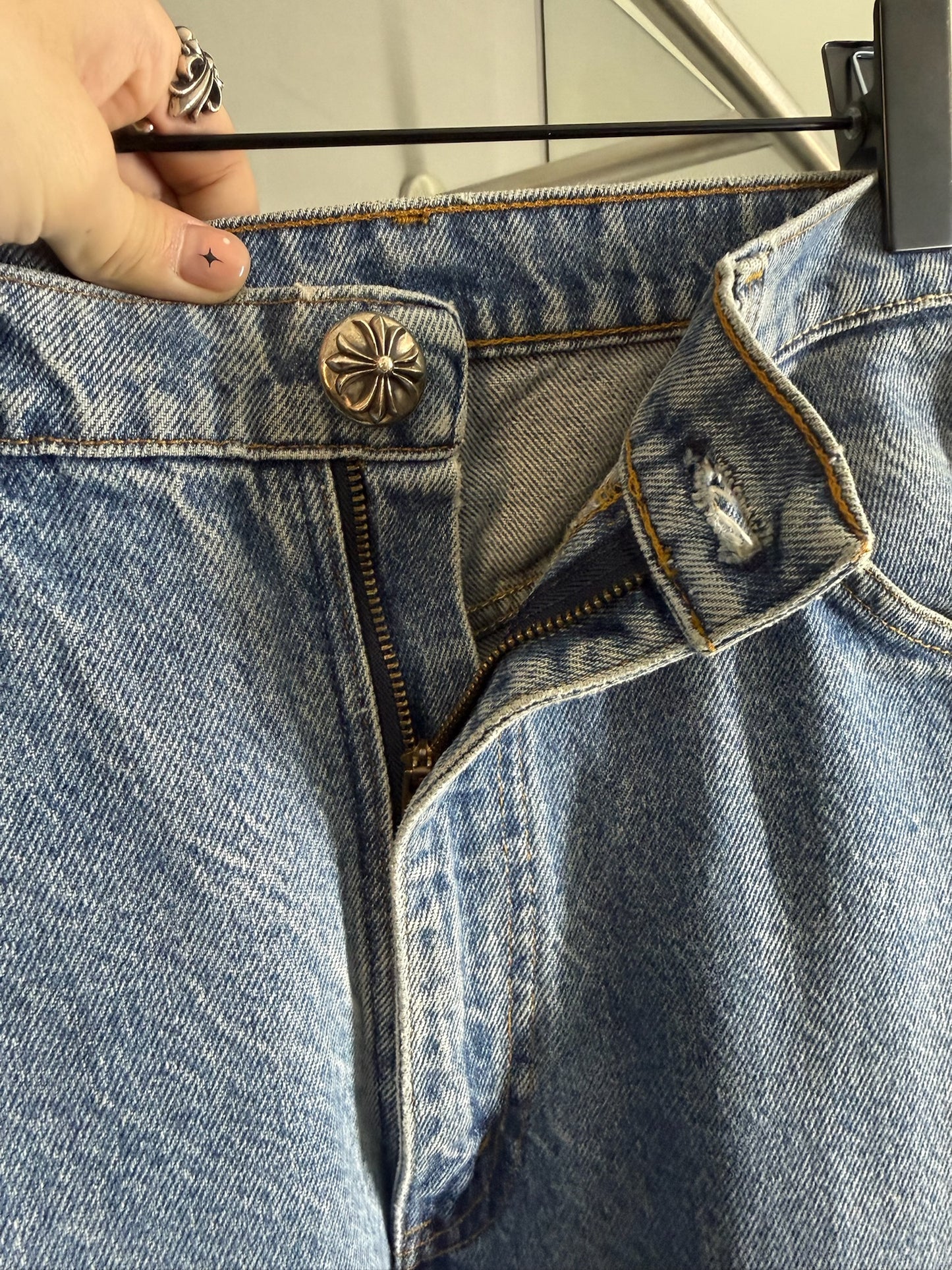 Chrome Hearts Levi’s 517 Cross Patch Jeans