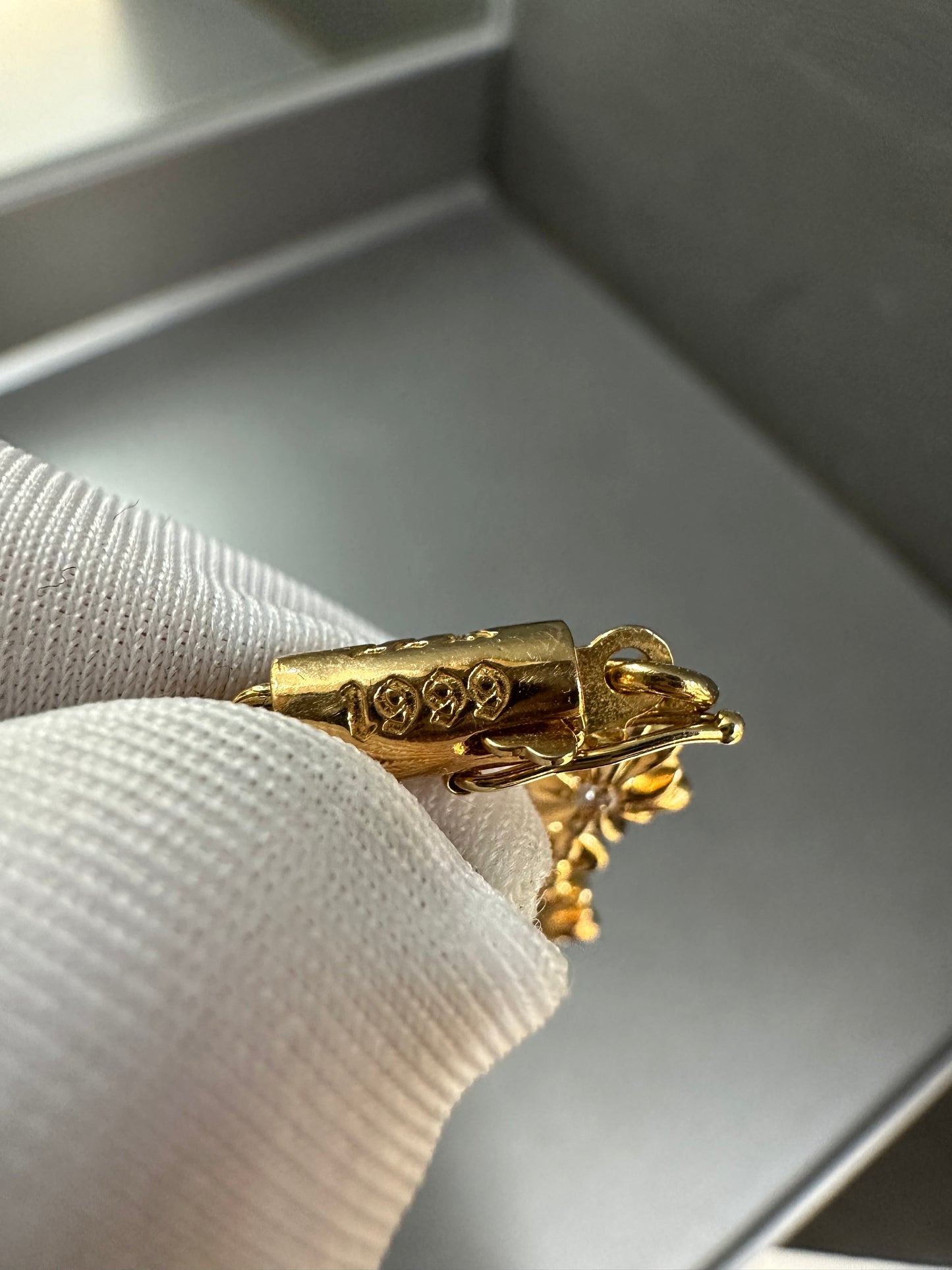 Chrome Hearts 22k Tiny E bracelet with diamonds 12links