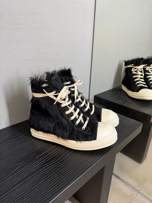 Rick Owens Pony Hair Ramones High Top
