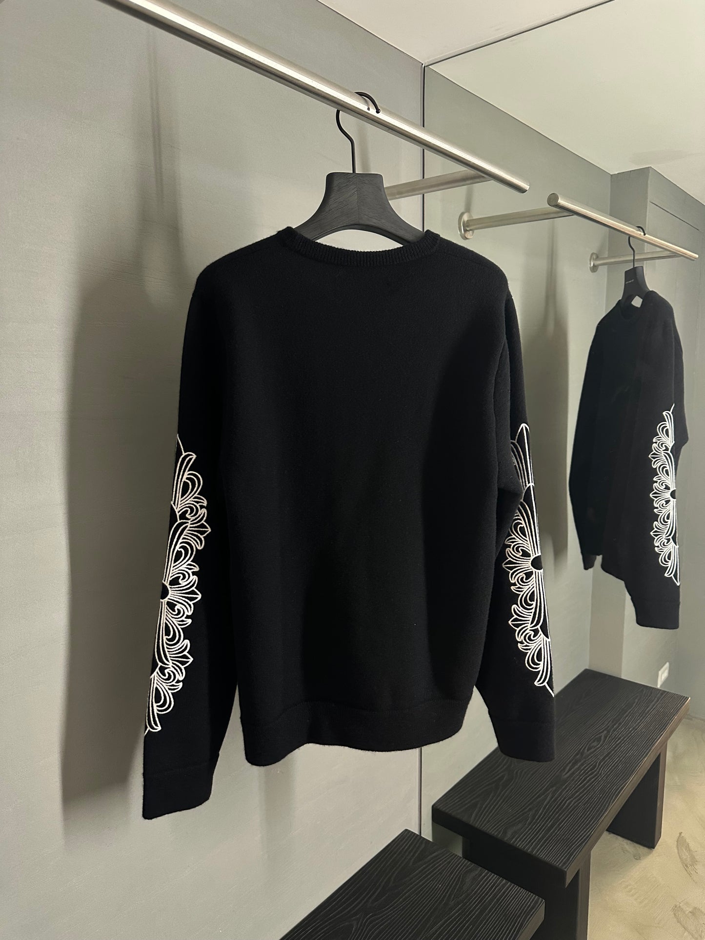 Chrome Hearts Cashmere Floral Knit Sweater