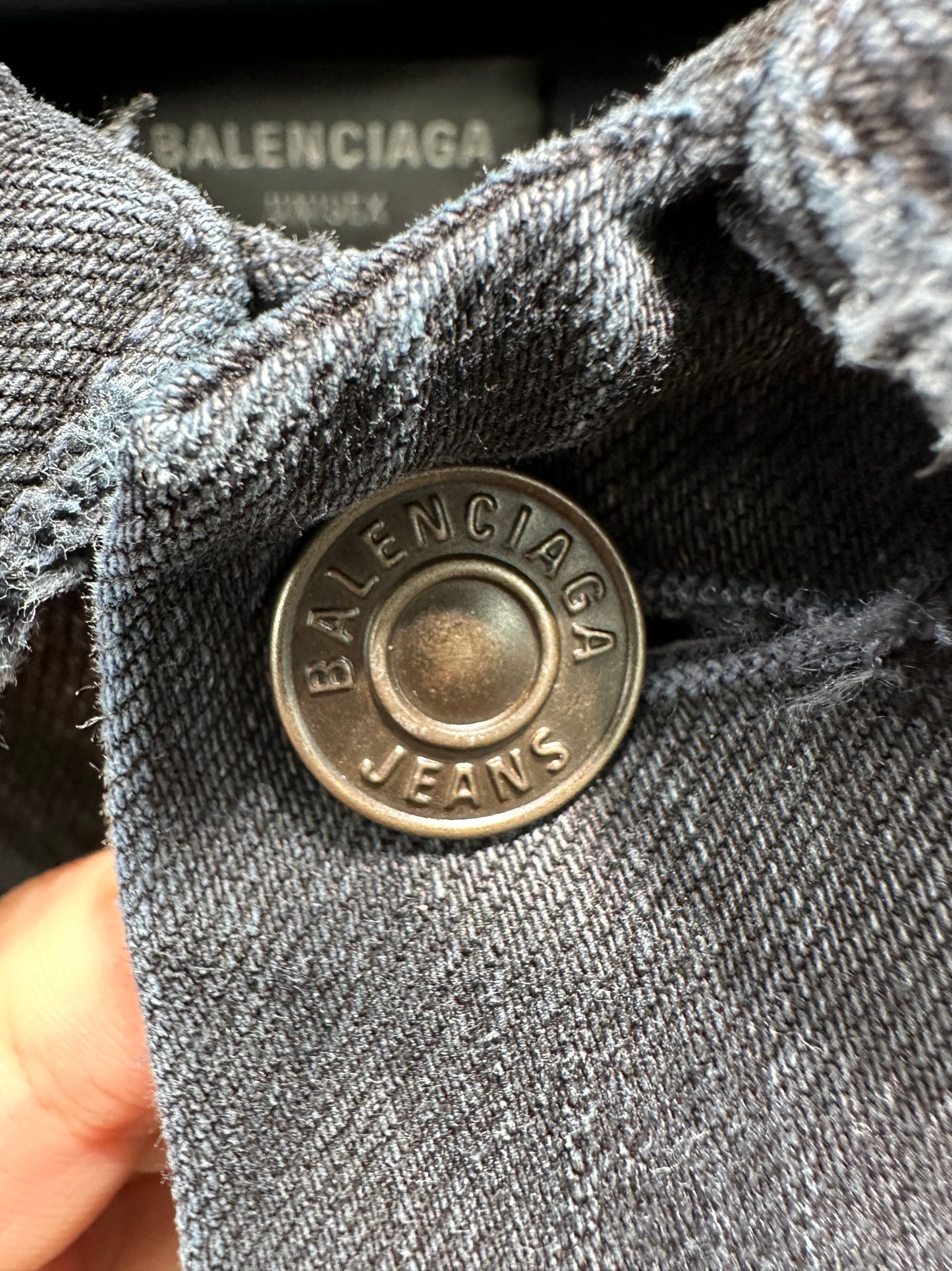 Balenciaga Off-shoulder Denim Jacket