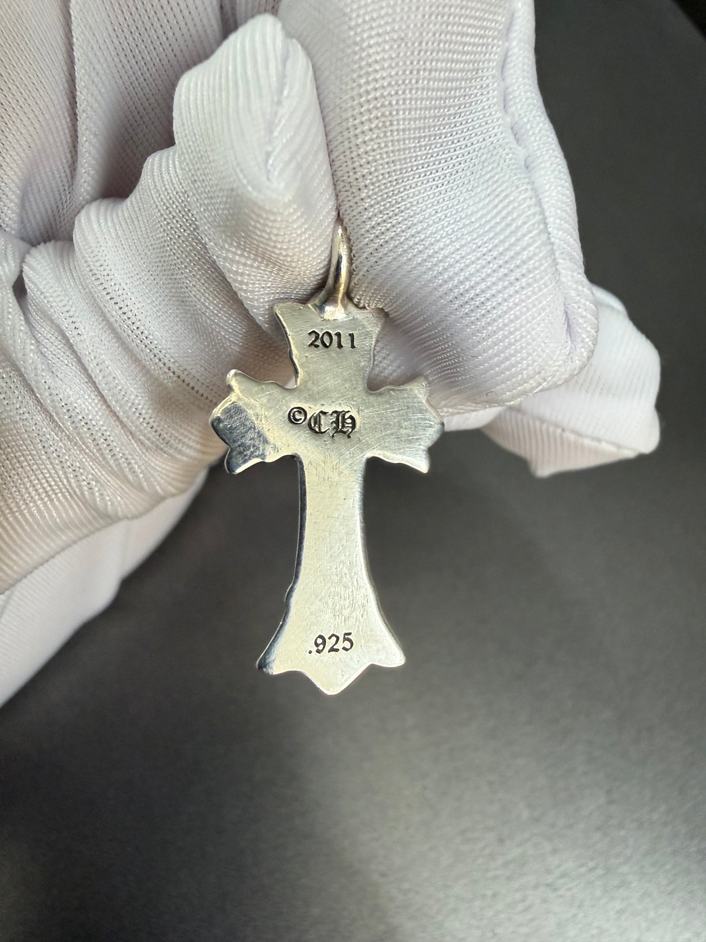 Chrome Hearts Double Cross Pendant with diamonds