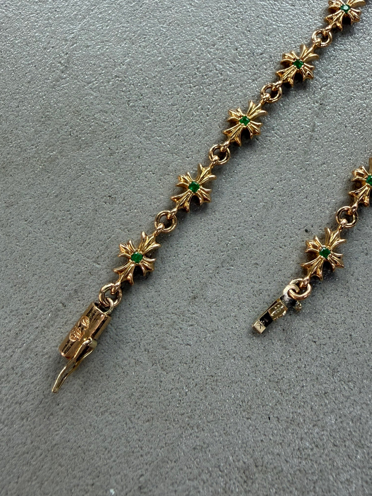 Chrome Hearts Tiny E Emerald Bracelet