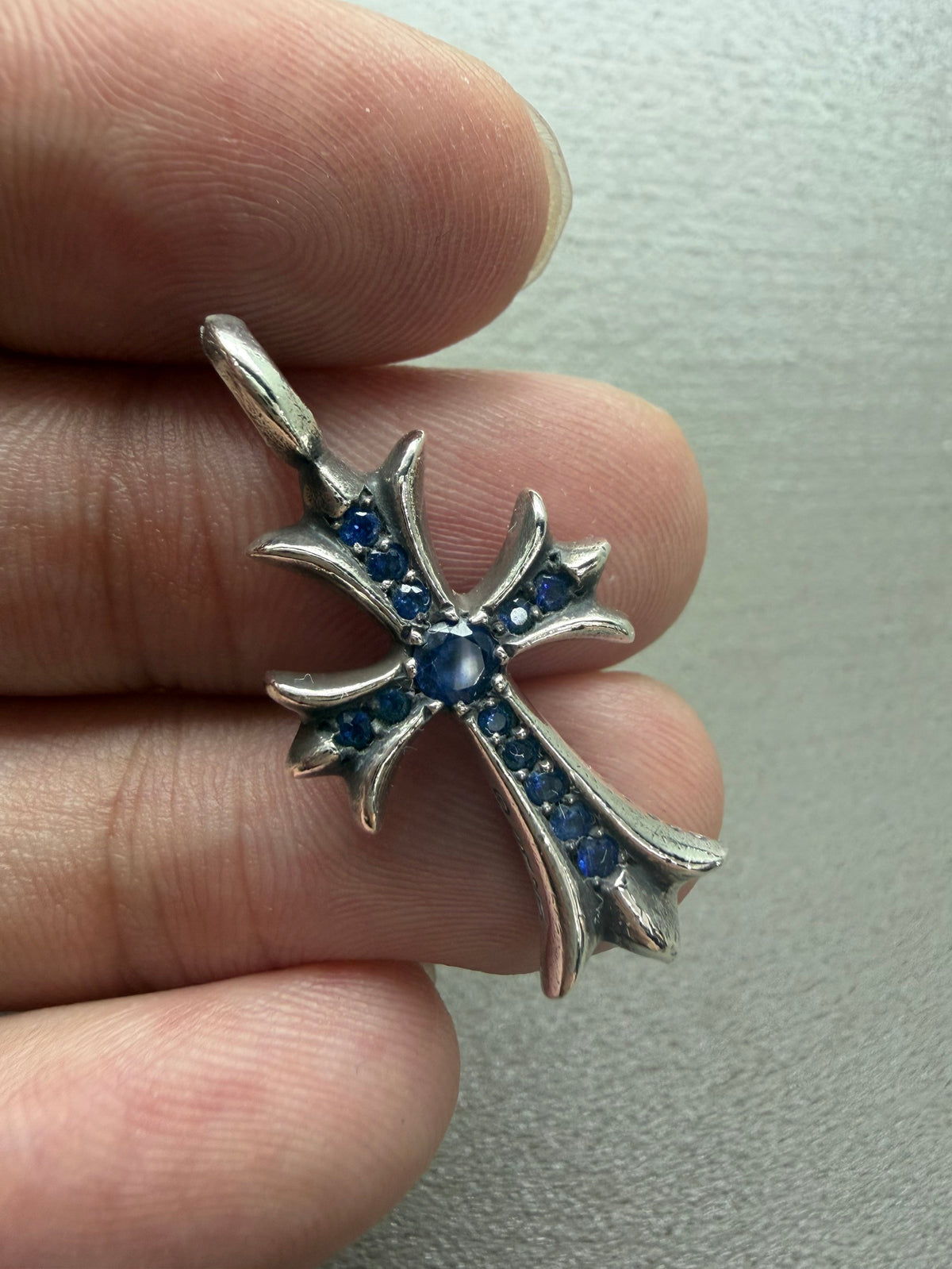Chrome Hearts Blue Sapphire Tiny Pendant