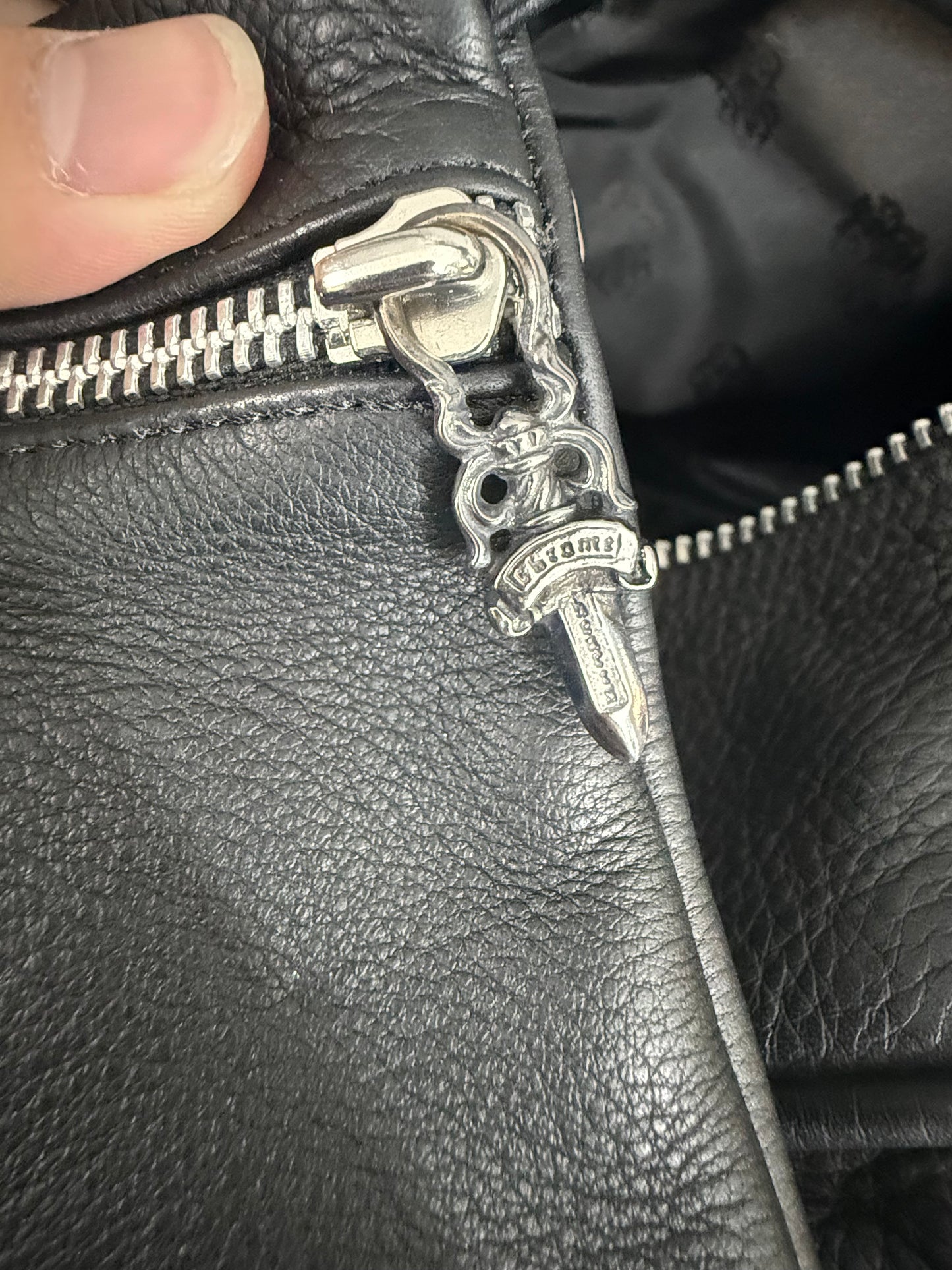 CHROME HEARTS Plain Mother's Bag Pouch Shoulder Boston