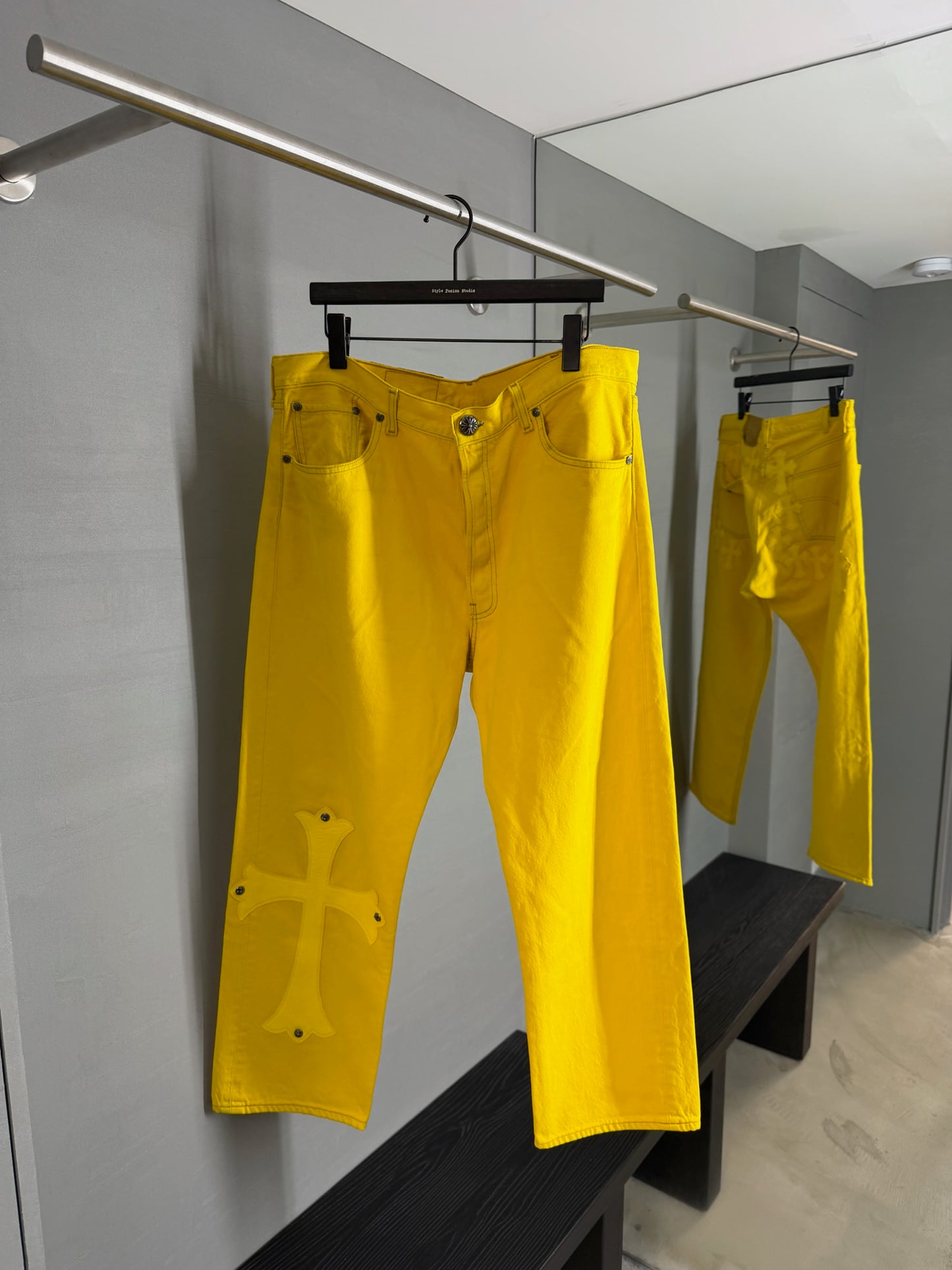 Chrome Hearts Paris Exclusive Cross Patch 501 Jeans