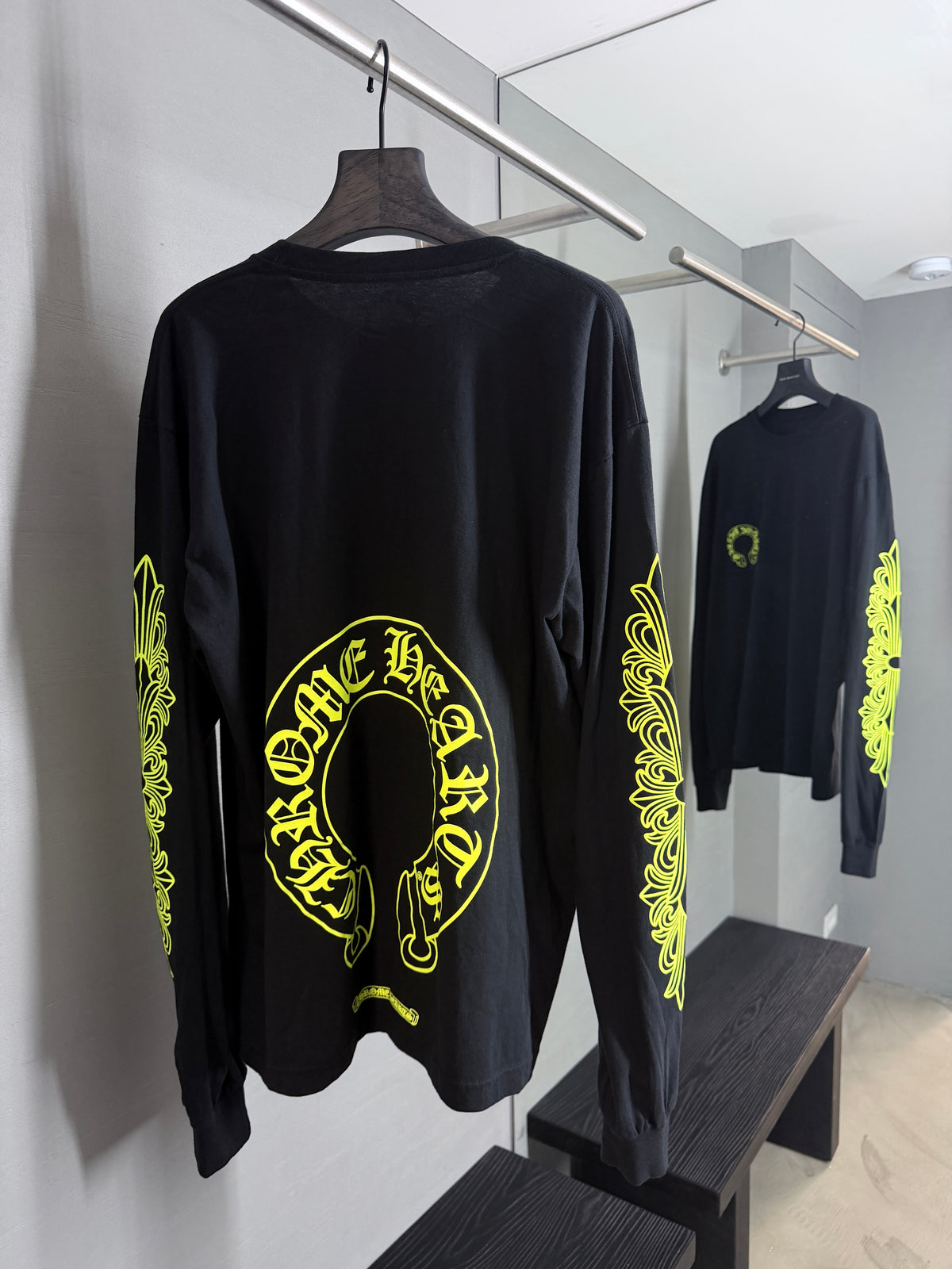 Chrome Hearts Neon Horseshoe Floral Long Sleeve