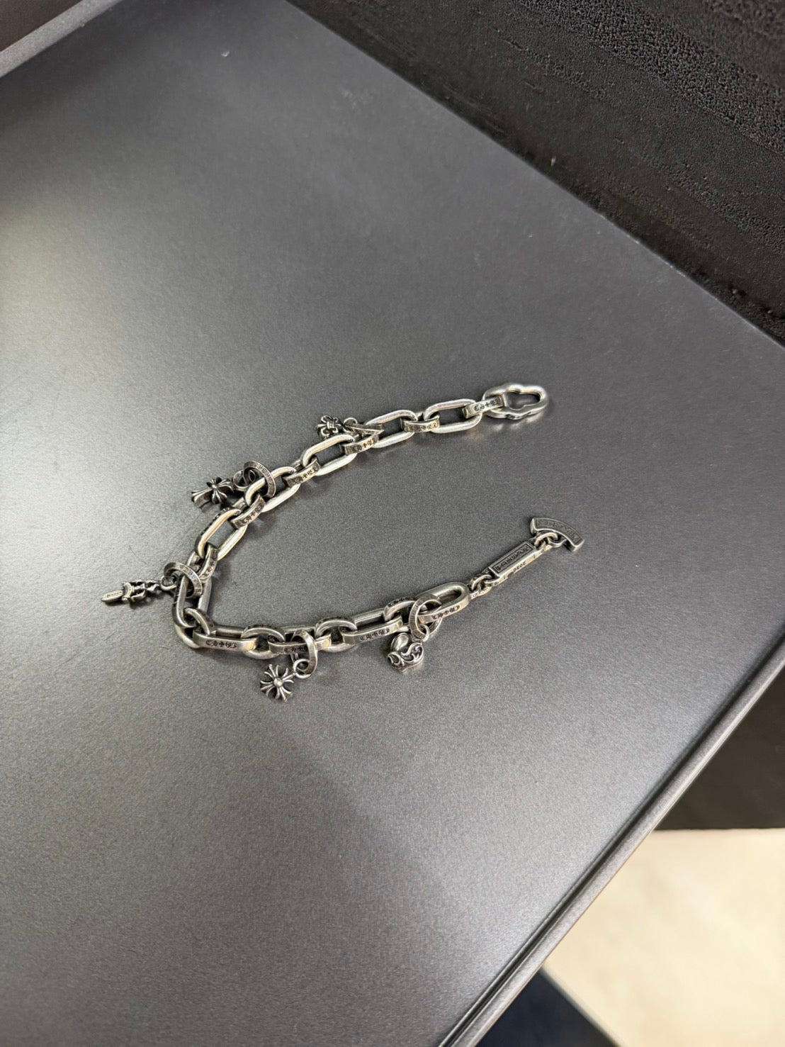 Chrome Hearts Paper E Charm Bracelet