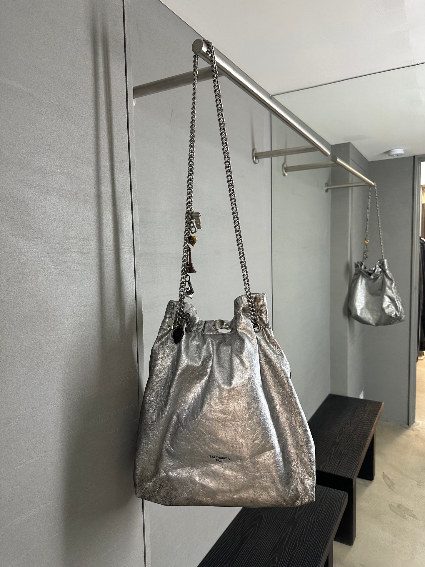 Balenciaga Crush leather crossbody bag