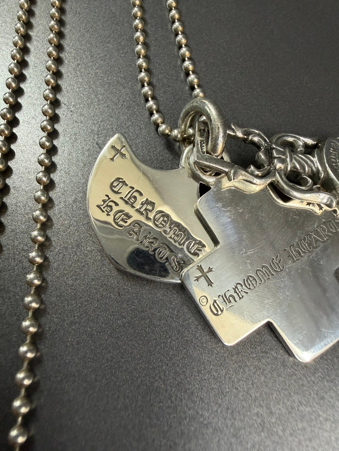 Chrome Hearts Three Trinkets Pendant Necklace