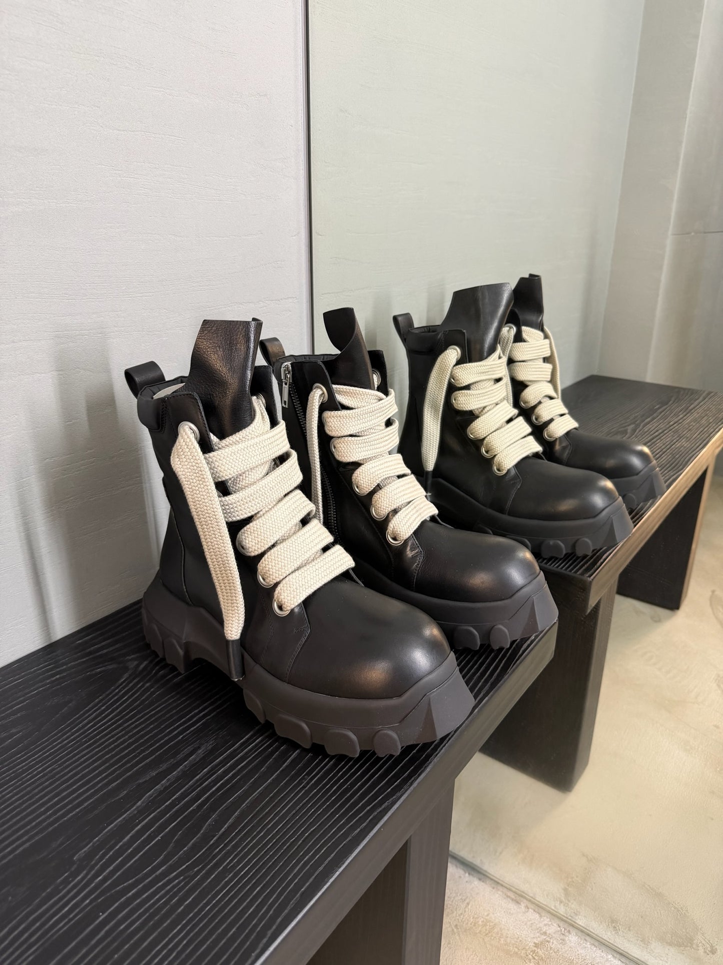Rick Owens Jumbolace Army Bozo Tractor Boots