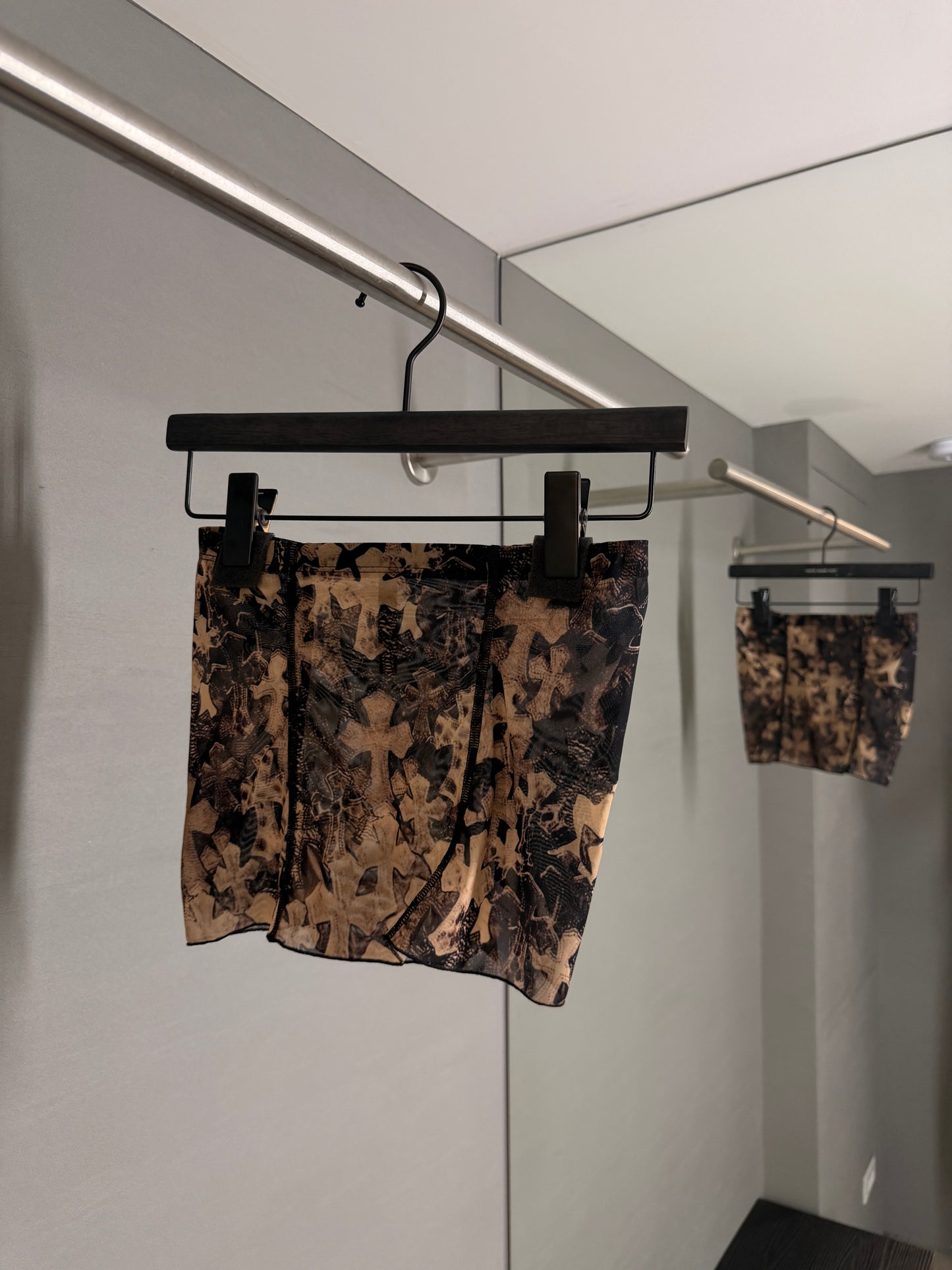 Chrome Hearts All Over Cross Printed Mesh Tube Top