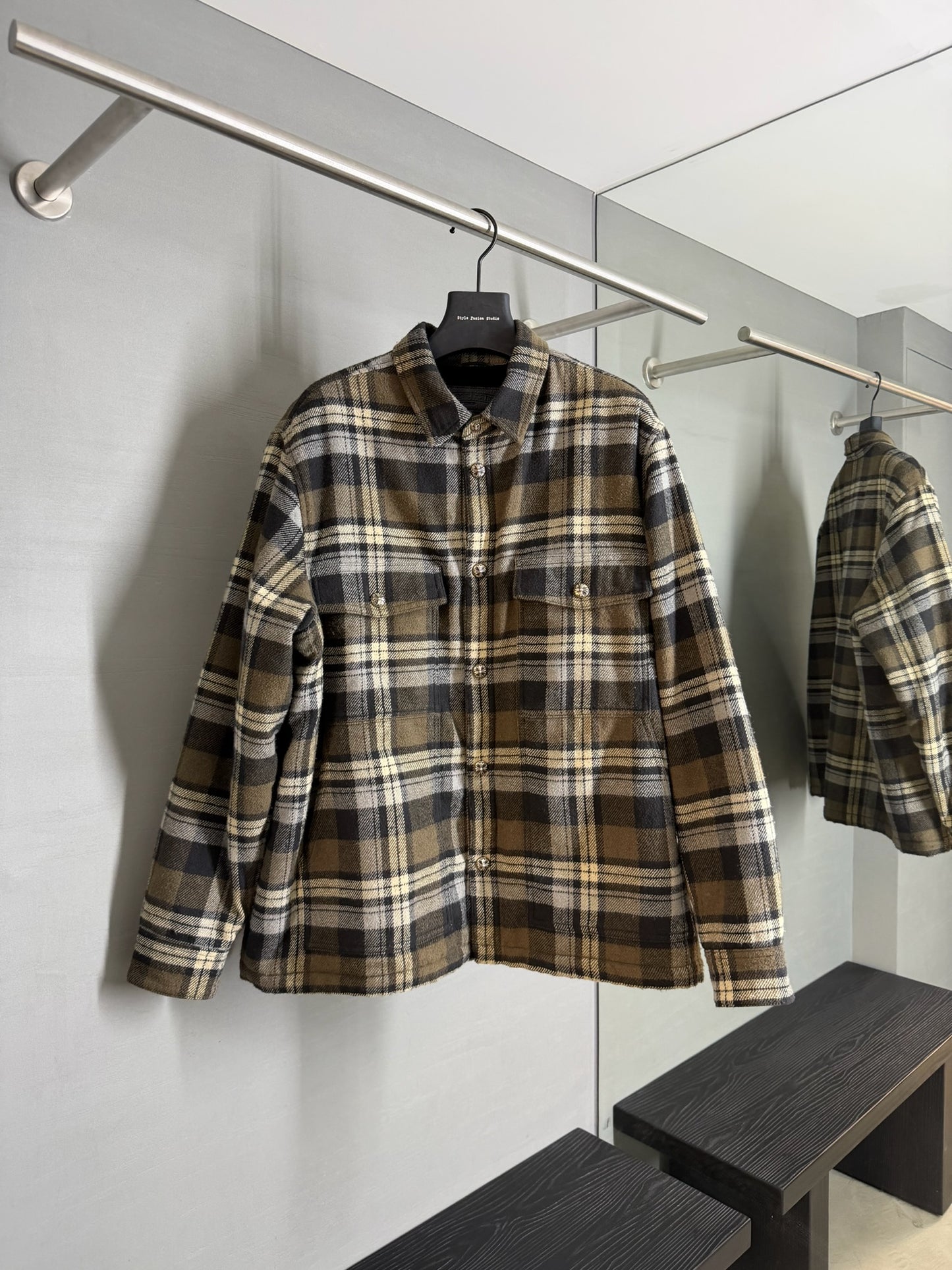 Chrome Hearts Flannel Work Dog Shirt