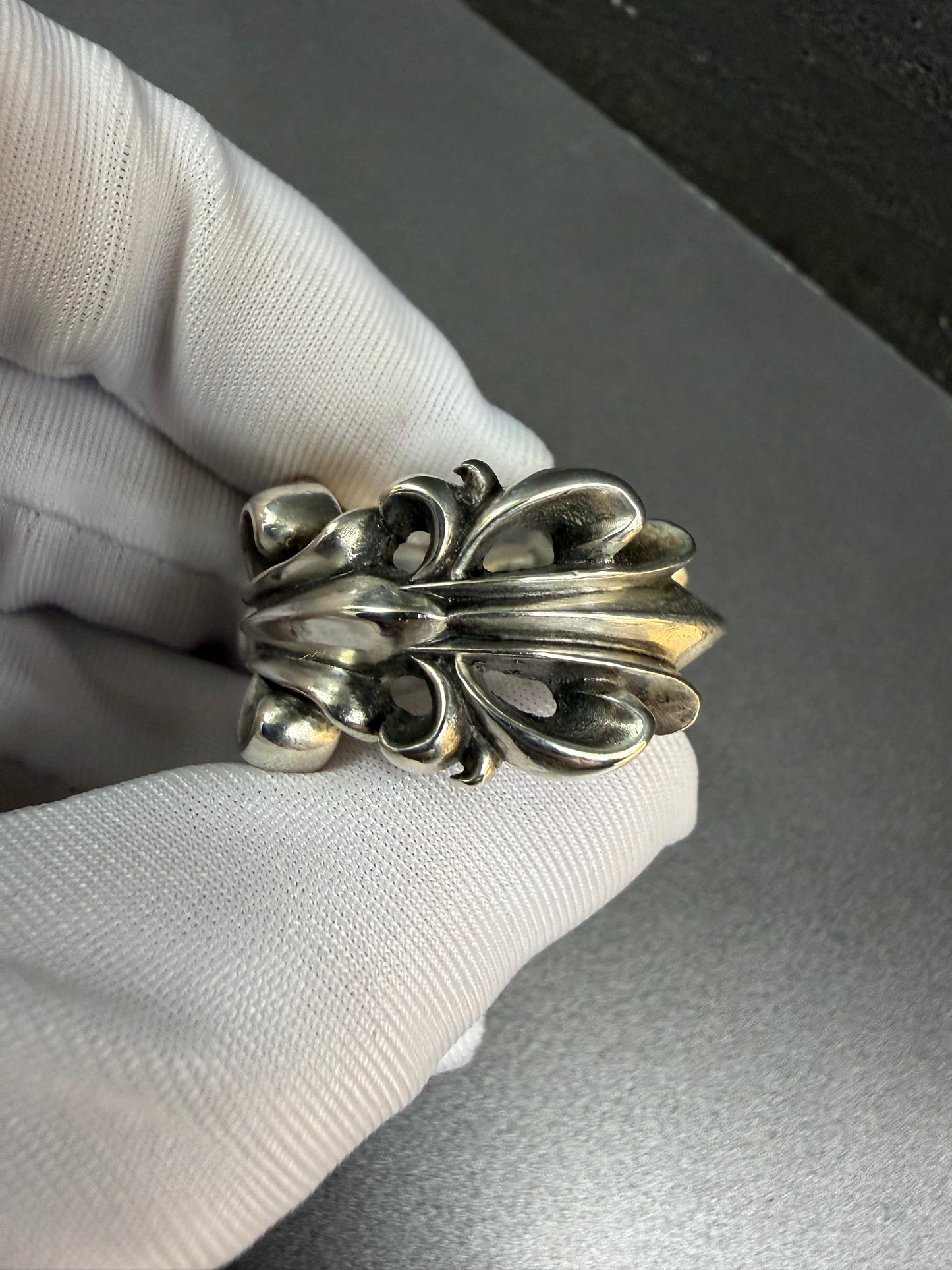 Chrome Hearts Double Floral Cross Ring