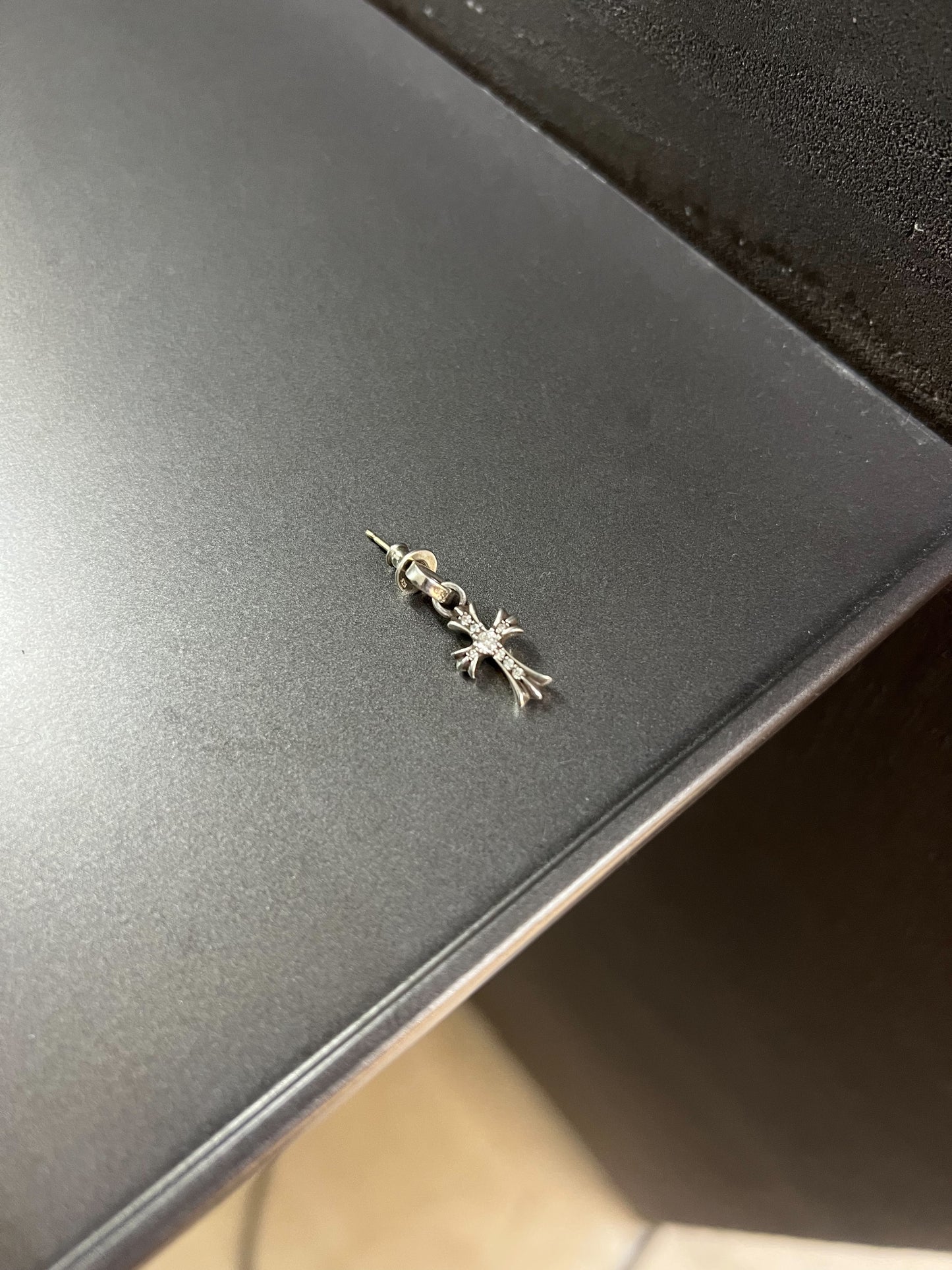 Chrome Hearts Baby Fat Pave Earring with Diamonds