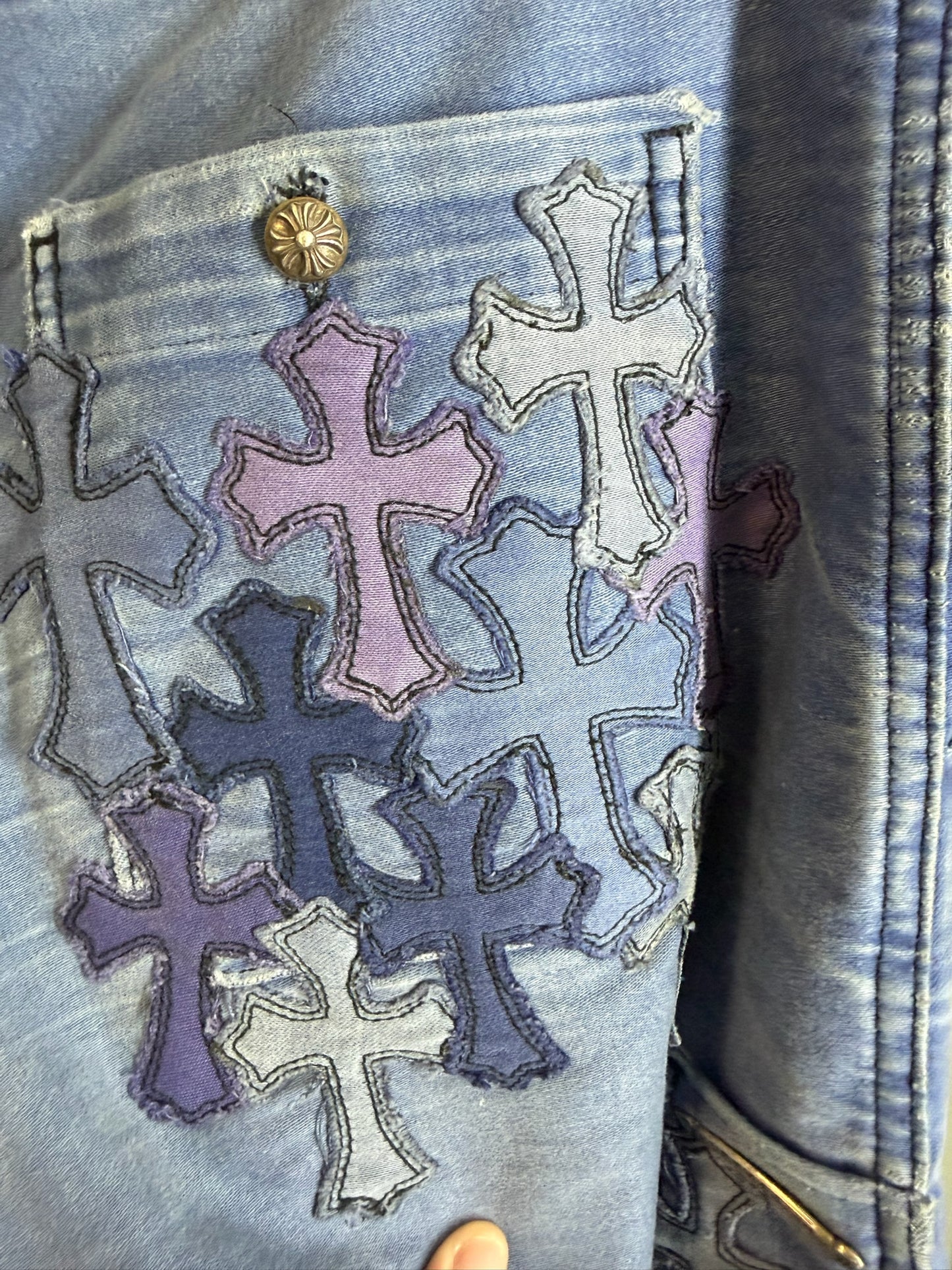 Chrome Hearts Cross Patch French Work Pants