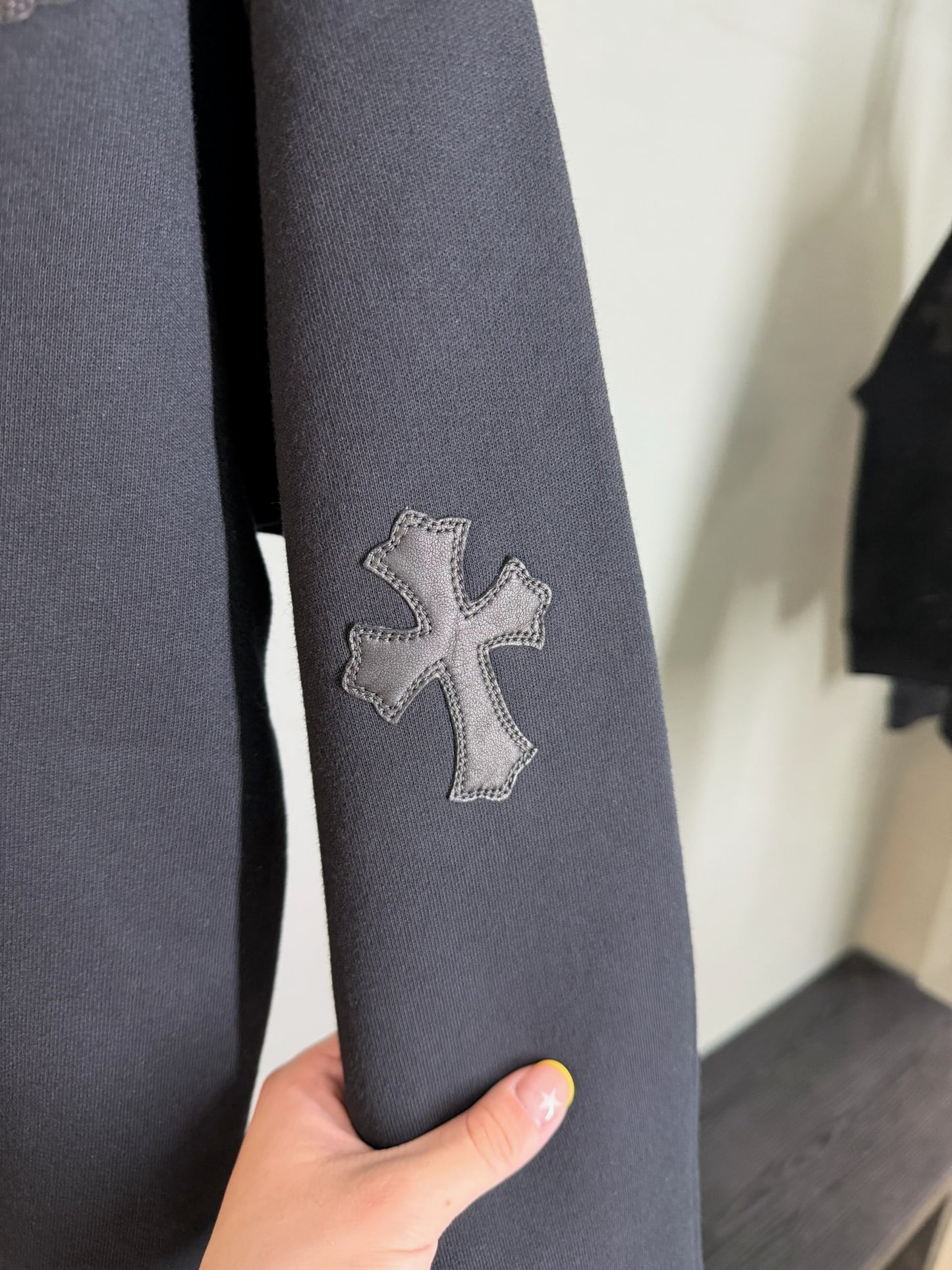 Chrome Hearts Black Cross Patches Sweatshirt