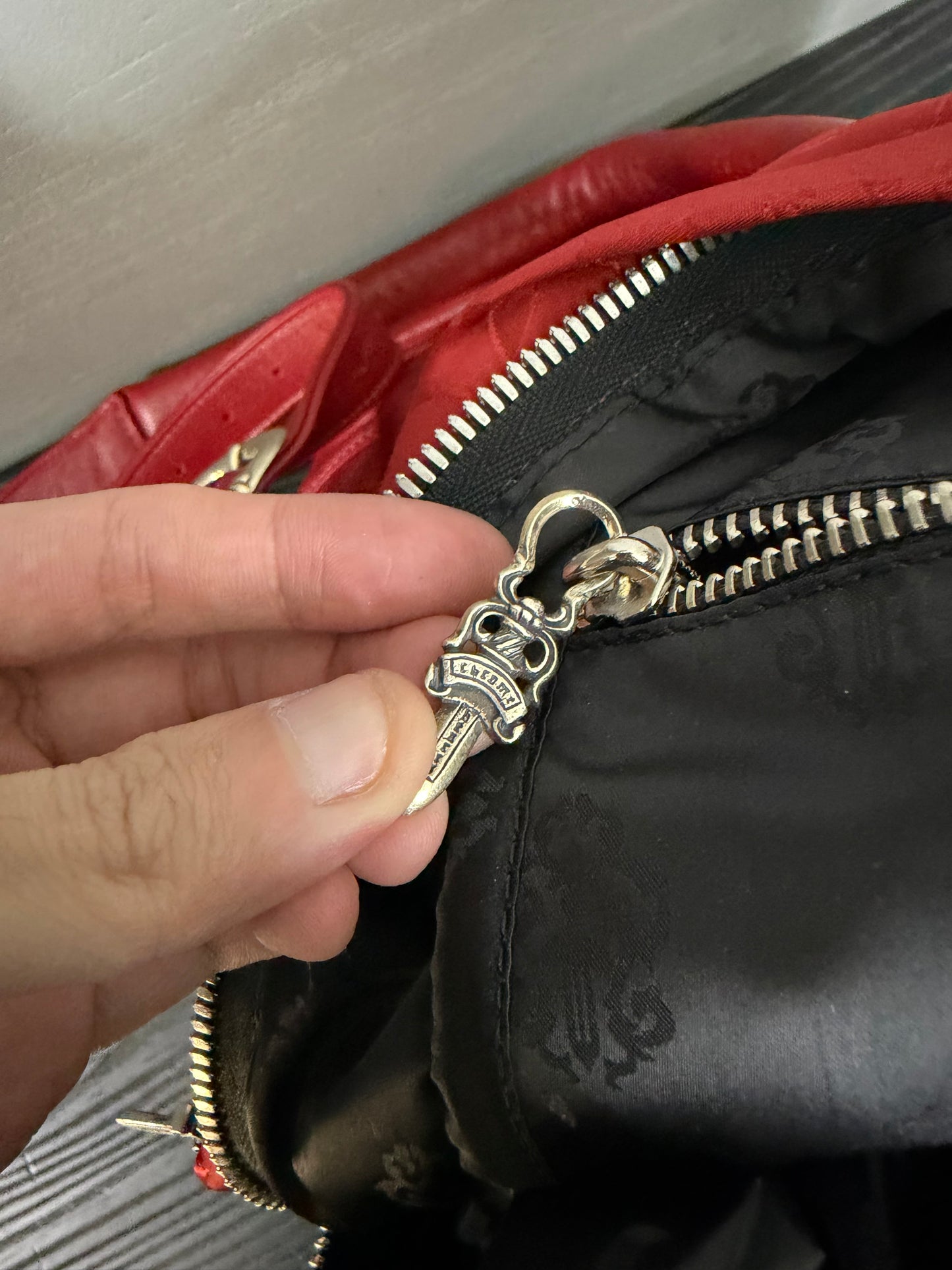 Chrome Hearts Nylon Stencil Red Backpack