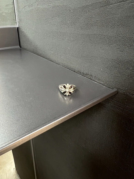 Chrome Hearts Cut Out Plus Ring with Diamond