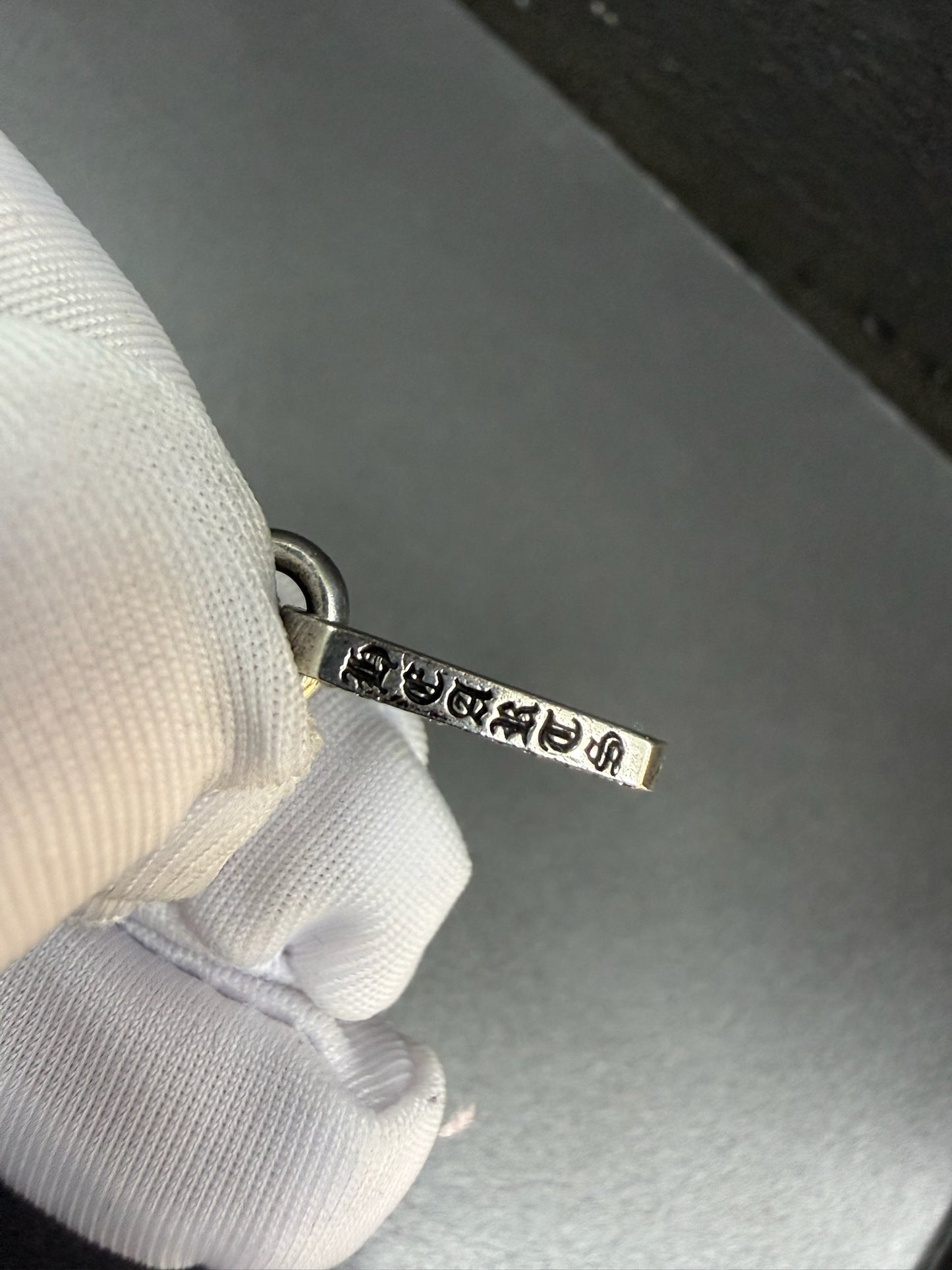 Chrome Hearts Cross Dog Tag With Diamonds