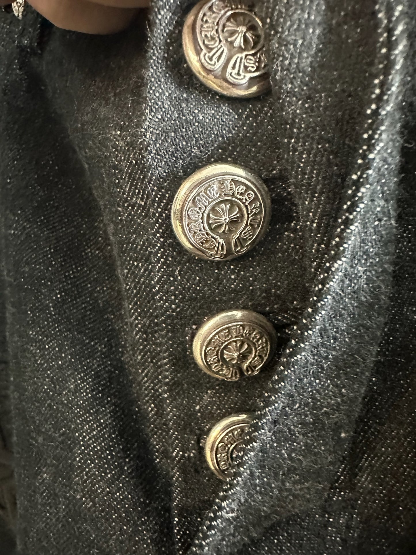 Chrome Hearts Leather Star Patch Jeans