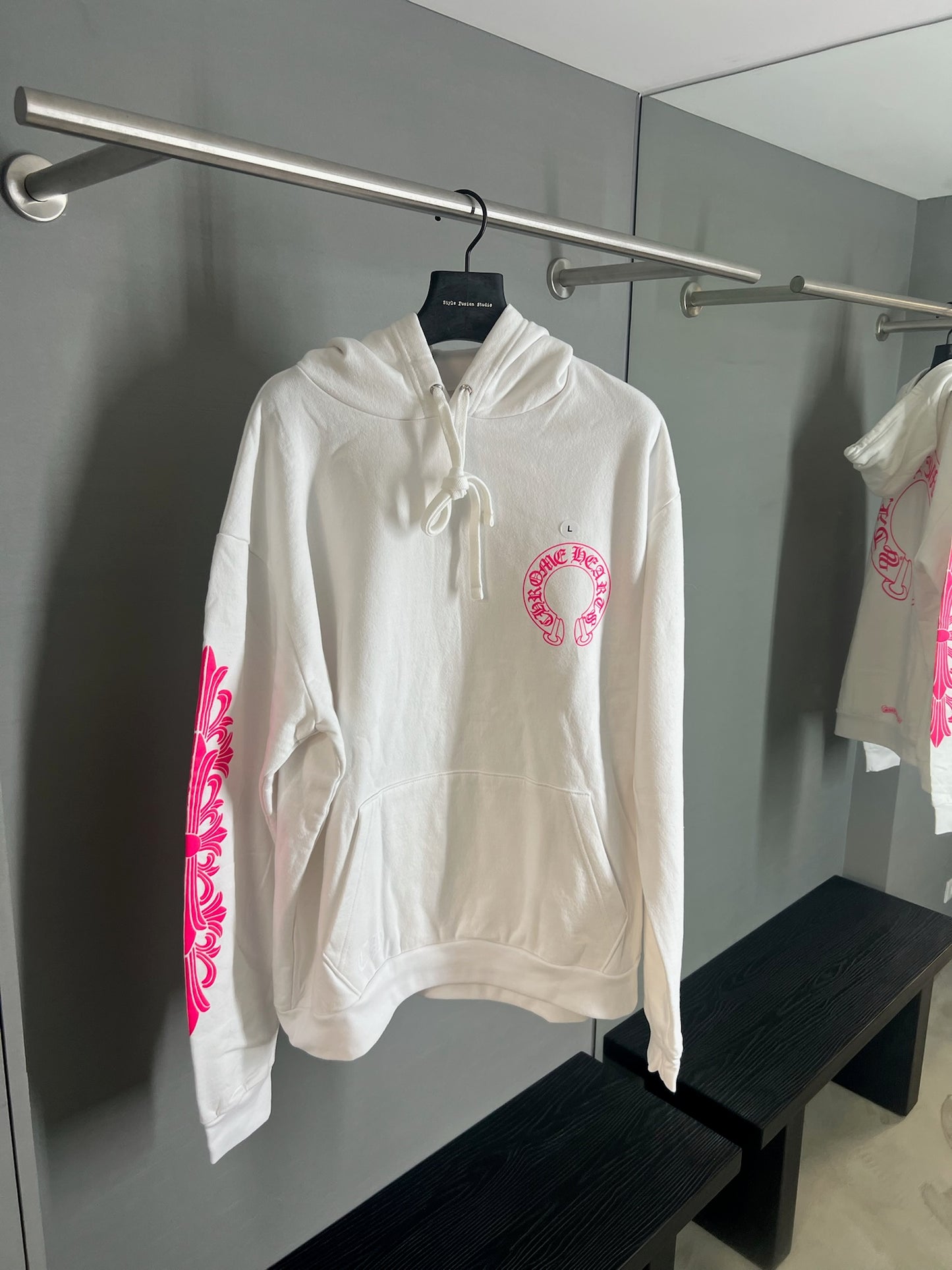 Chrome Hearts Pink Horseshoe Hoodie