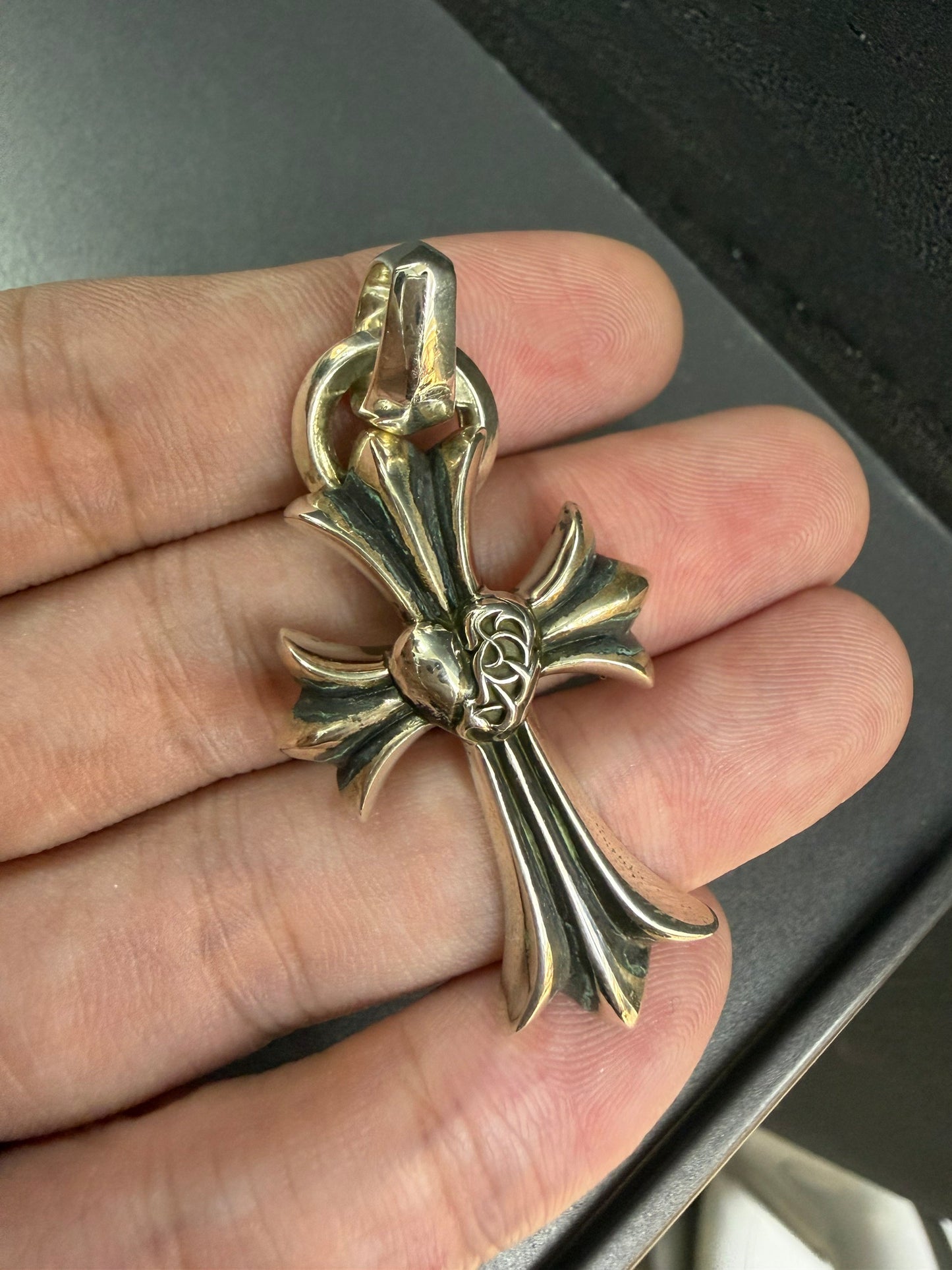 Chrome Hearts Vine Heart Cross Pendant