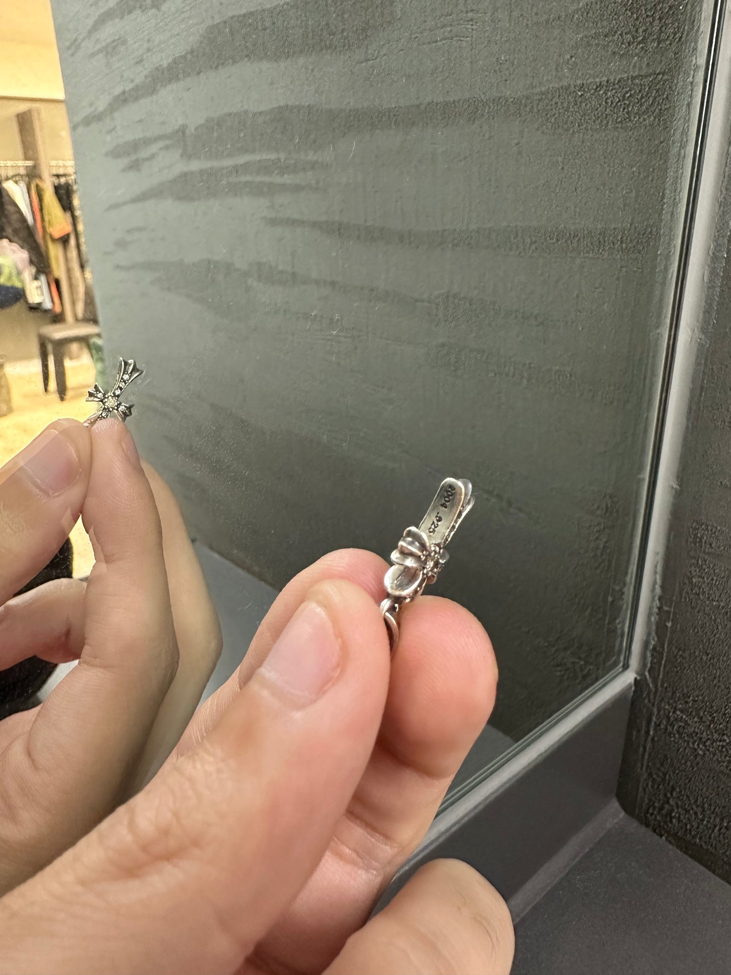 Chrome Hearts Double Side Baby Fat Diamonds Pendant