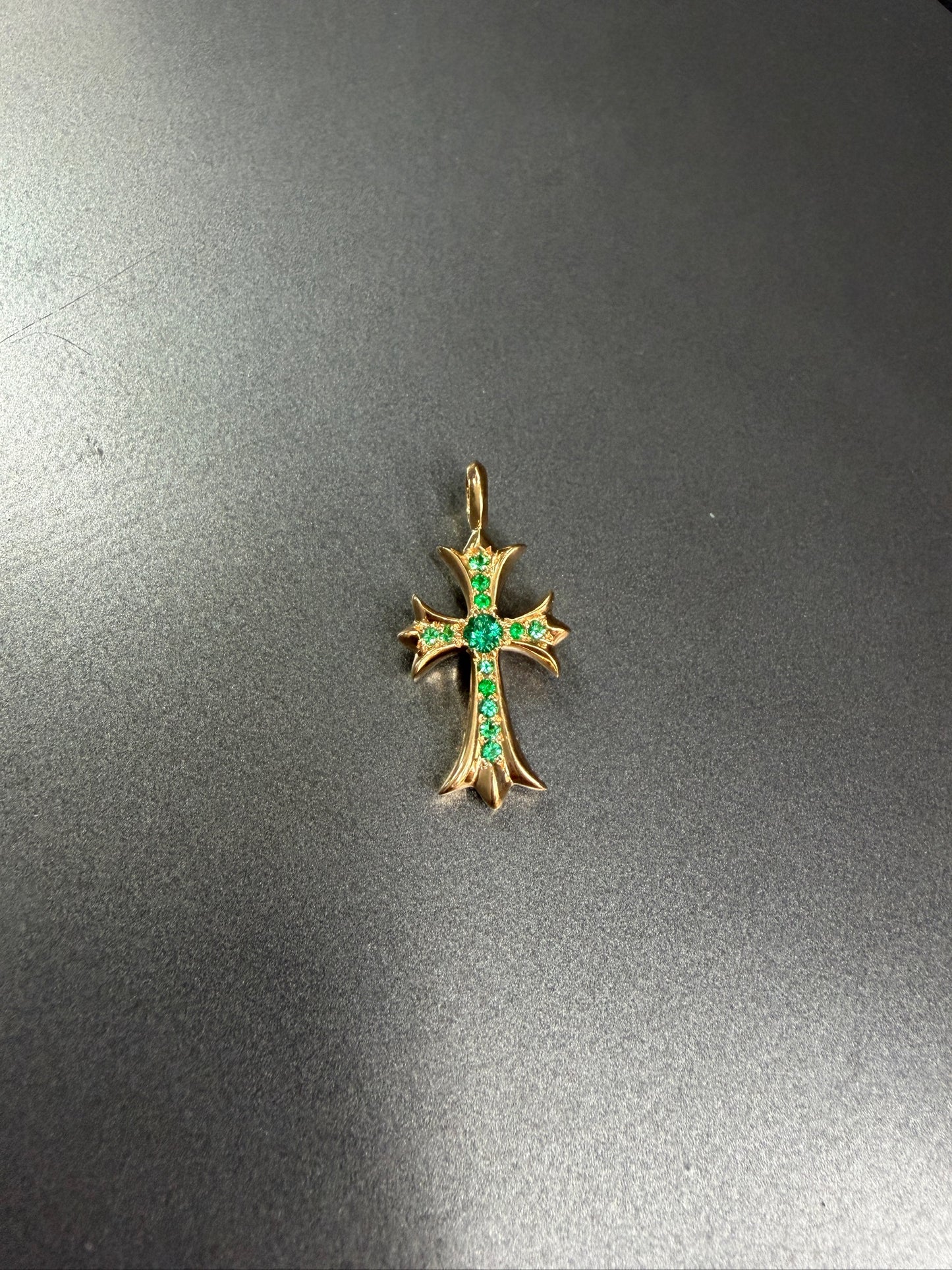 Chrome Hearts 22K Emerald Tiny Pendant